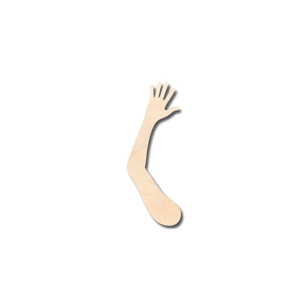 DIY Unfinished Wood Hand and Arm Shapes up to 24 Inches for Crafts