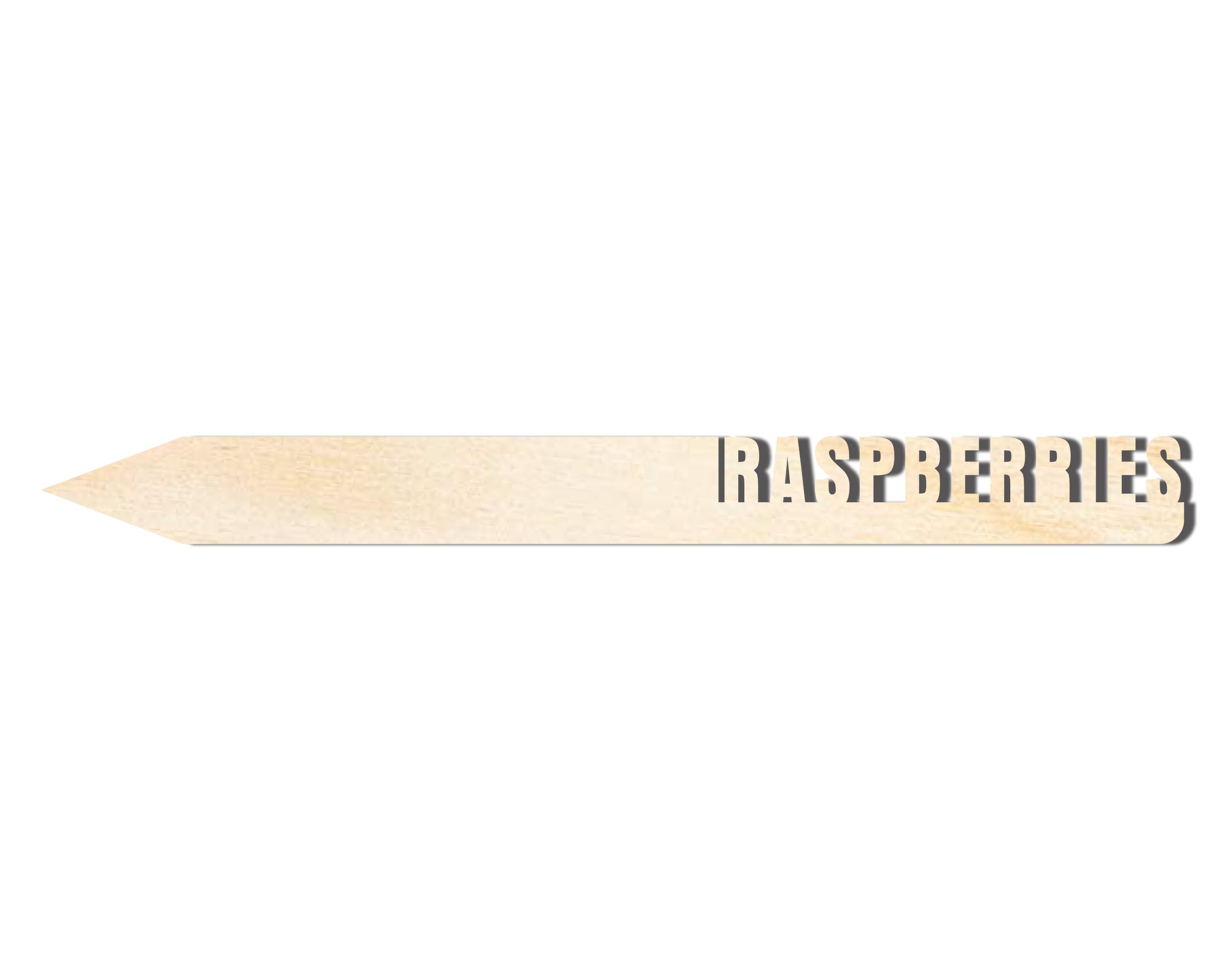 DIY Unfinished Baltic Birch Wood Raspberries Garden Stake, Up to 24 Pieces