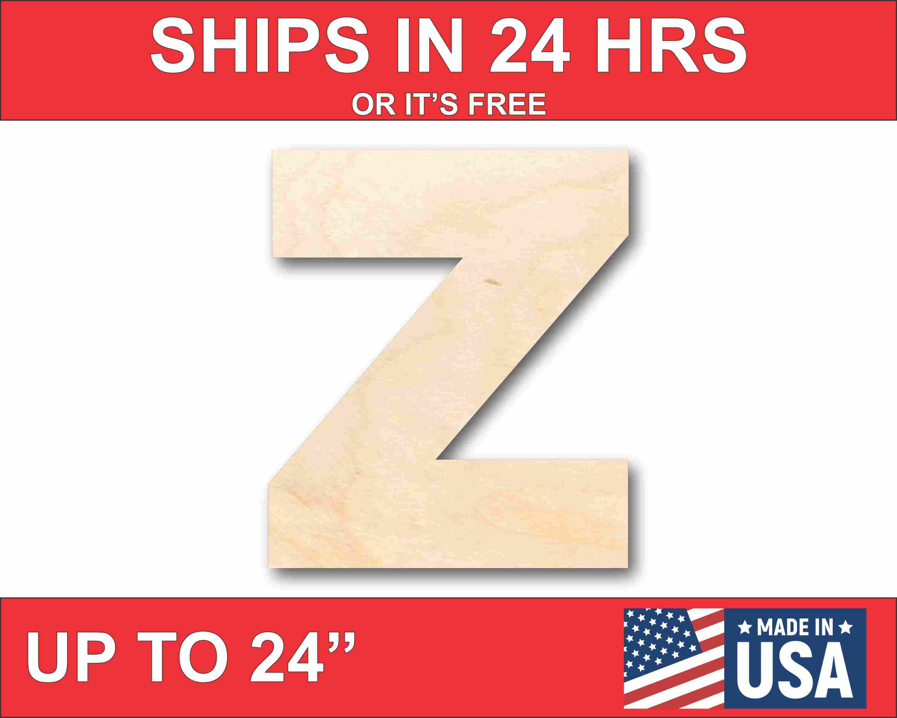 DIY - Up to 46 Unfinished Wood Block Letter Z for Crafts