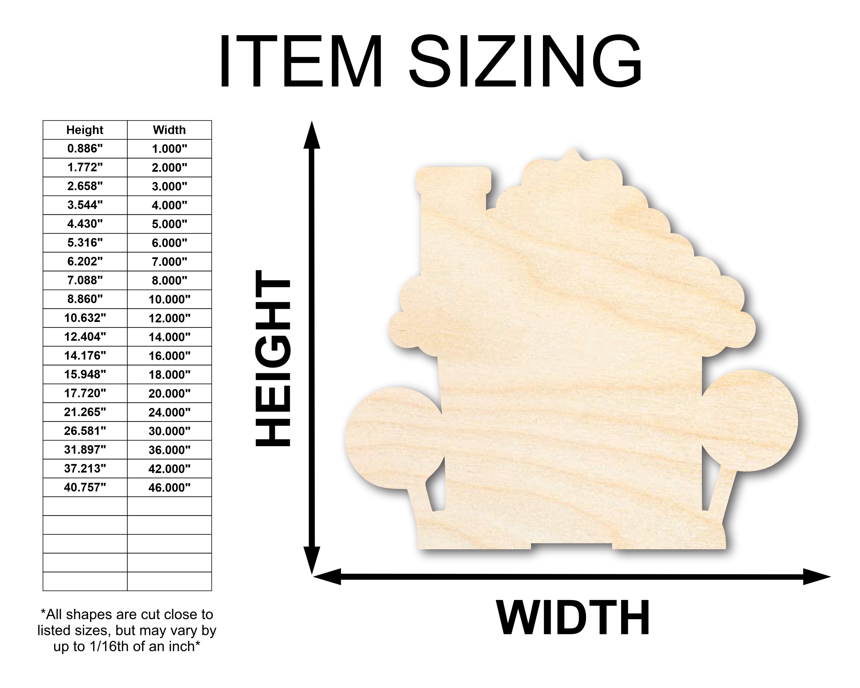Unfinished Craft - Natural Wood Gingerbread House Shape with Sizes Up to 46 Inches