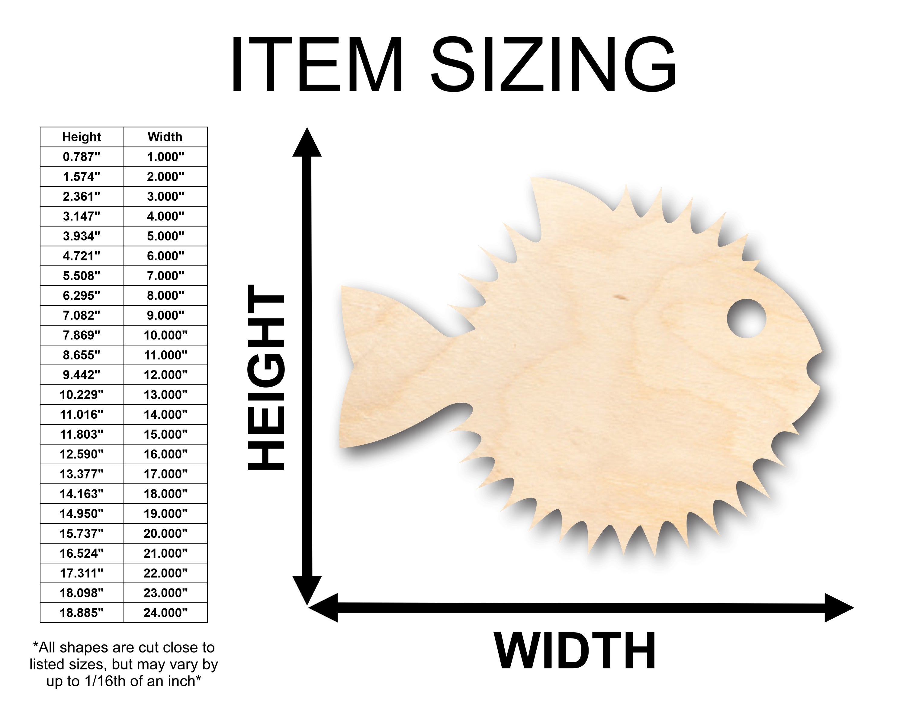 Unfinished DIY Craft Wood Puffer Fish Shape - Up to 46 Pieces for Creative Projects