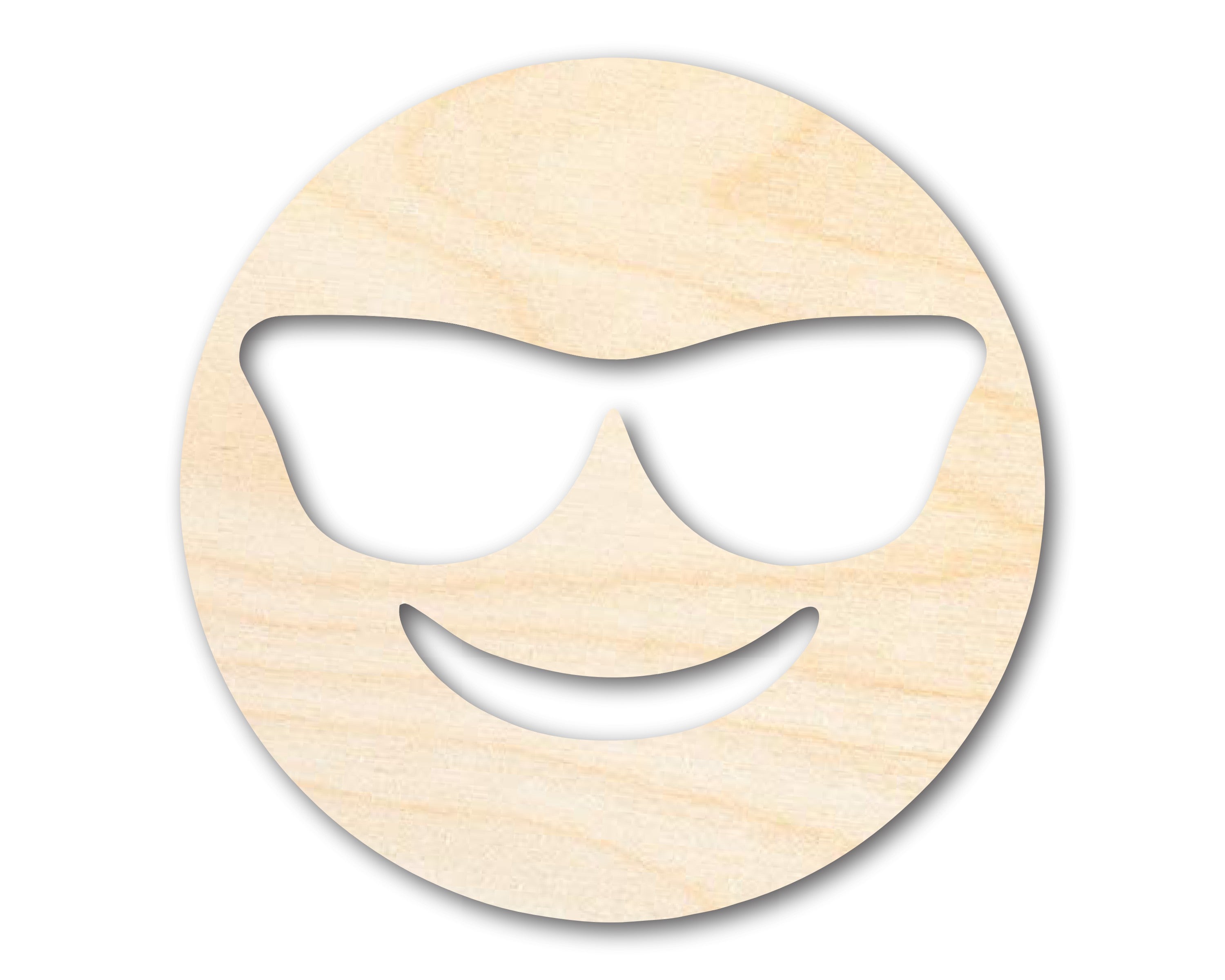 DIY Unfinished Baltic Birch Sunglass Face Shape Cutouts - Up to 46 Sizes