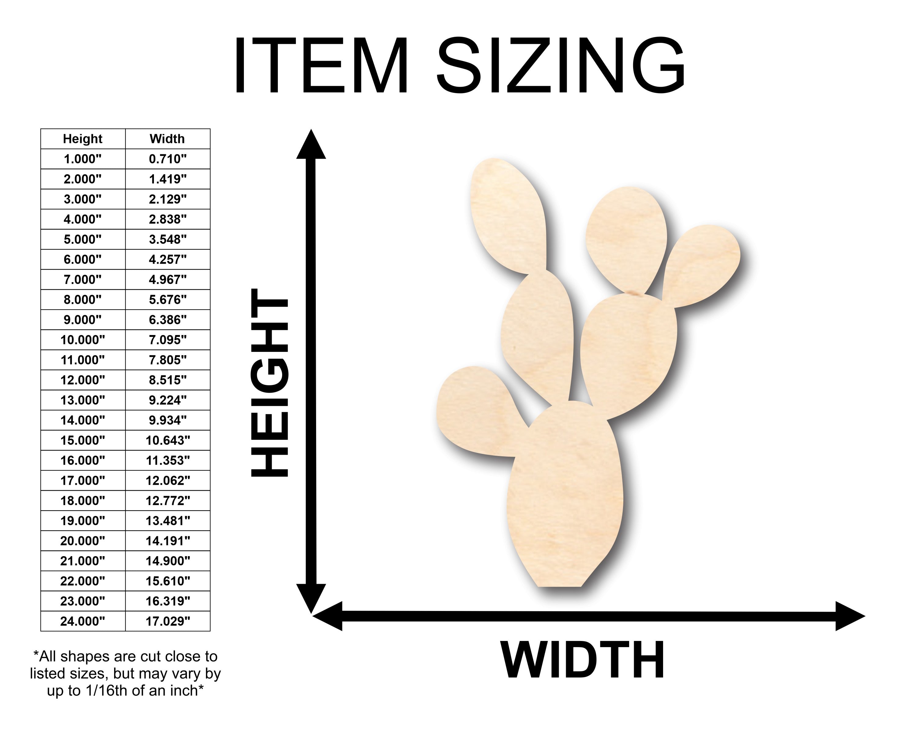 Unfinished Wood Craft Supplies in Cactus Shape for Up to 46 Do - It - Yourself Projects