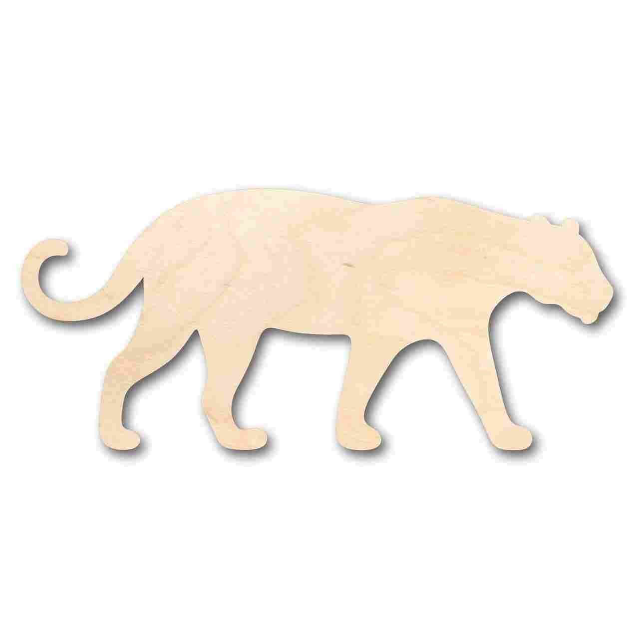 DIY Unfinished Wood Jaguar Shape for Animal & Wildlife Crafts up to 46