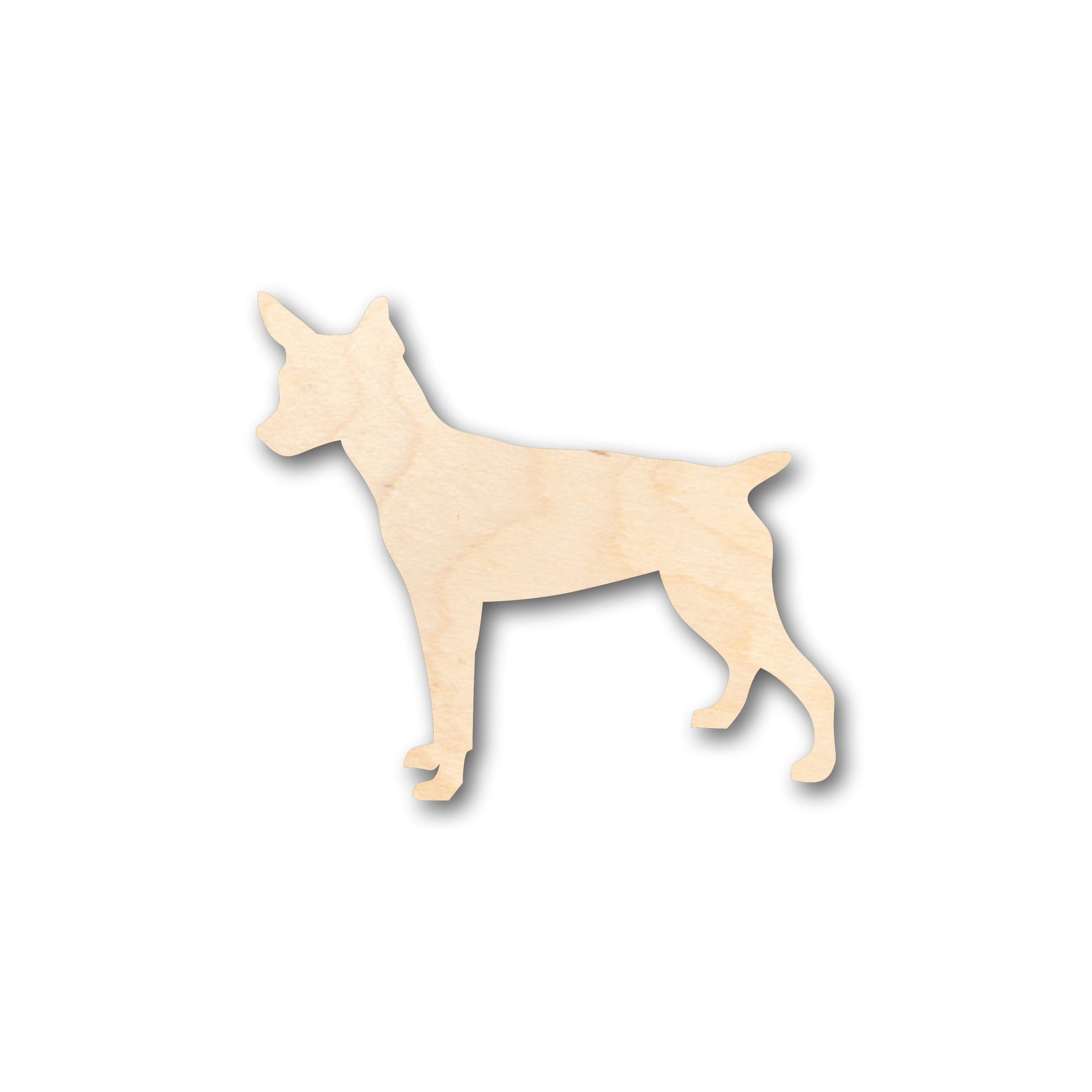 Unfinished DIY Craft Small Dog Shape of Rat Terrier Made from Wood - Up to 46 Creative Projects