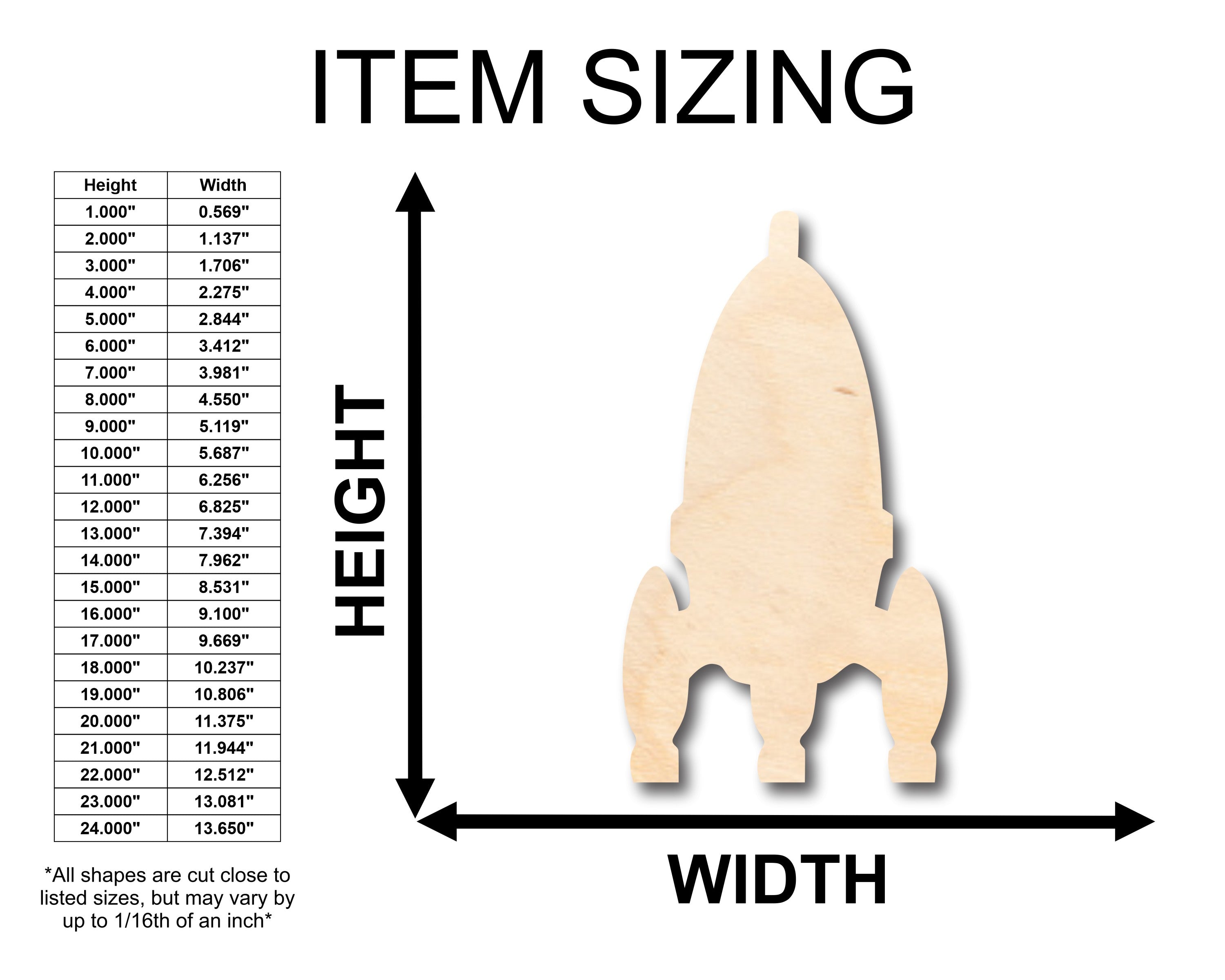 DIY Unfinished Wood Rocket Shapes for Crafts, Up to 46 Pieces