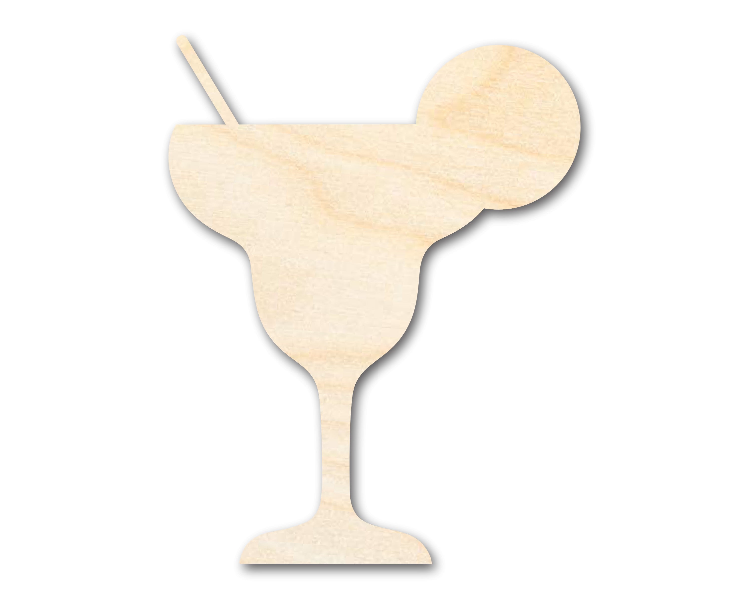 DIY Unfinished Baltic Birch Margarita Shape Cutout up to 46 Inches