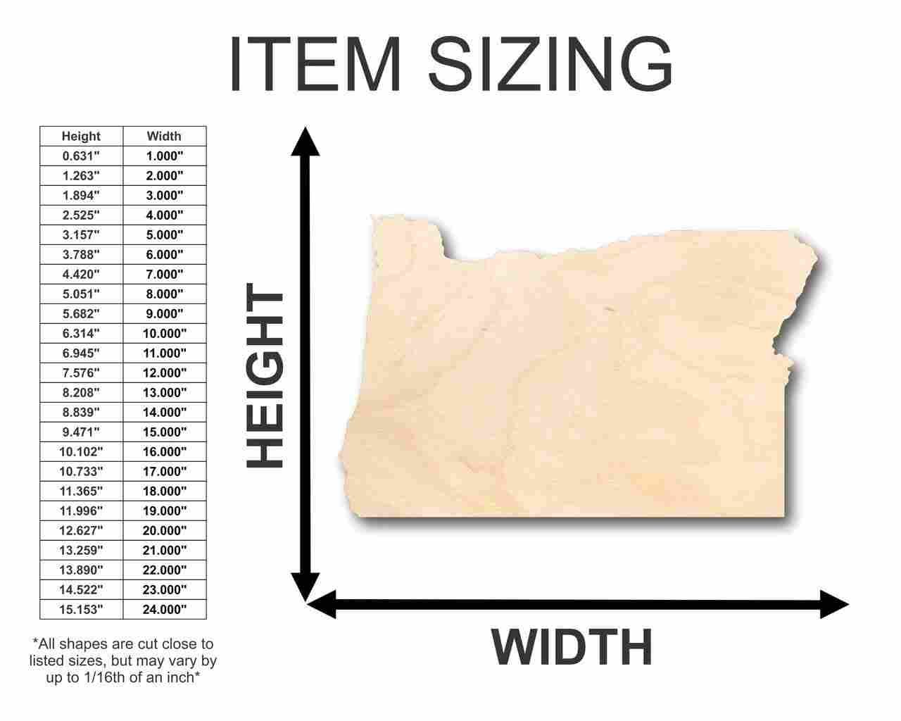 DIY Unfinished Oregon - Shaped Wood Crafts, Up to 46 Inches