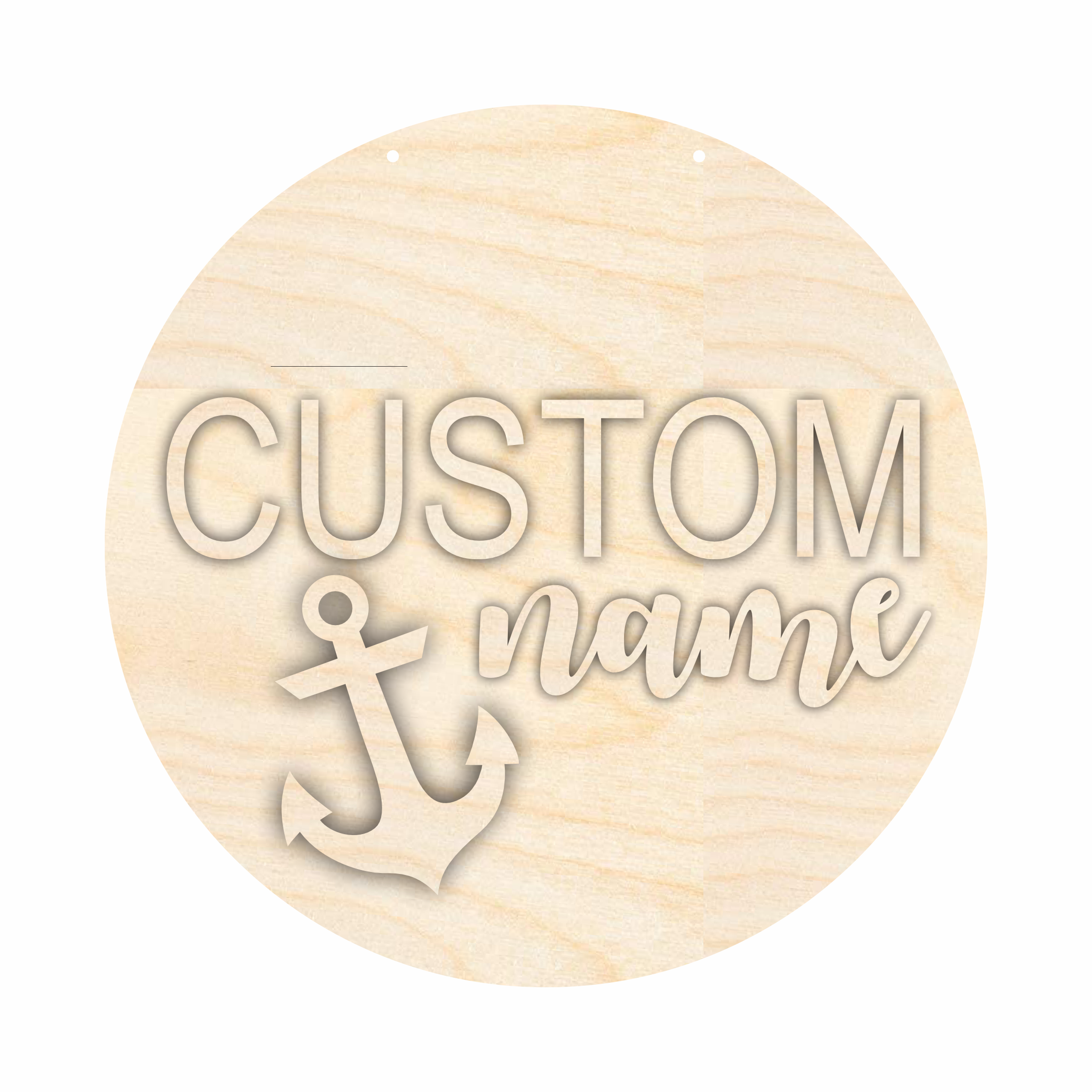 Customizable Unfinished Wood Anchor - Shaped Door Sign Kit for Personalized Home Decor | 1/4 - Inch Thick Wood Craft Cutouts