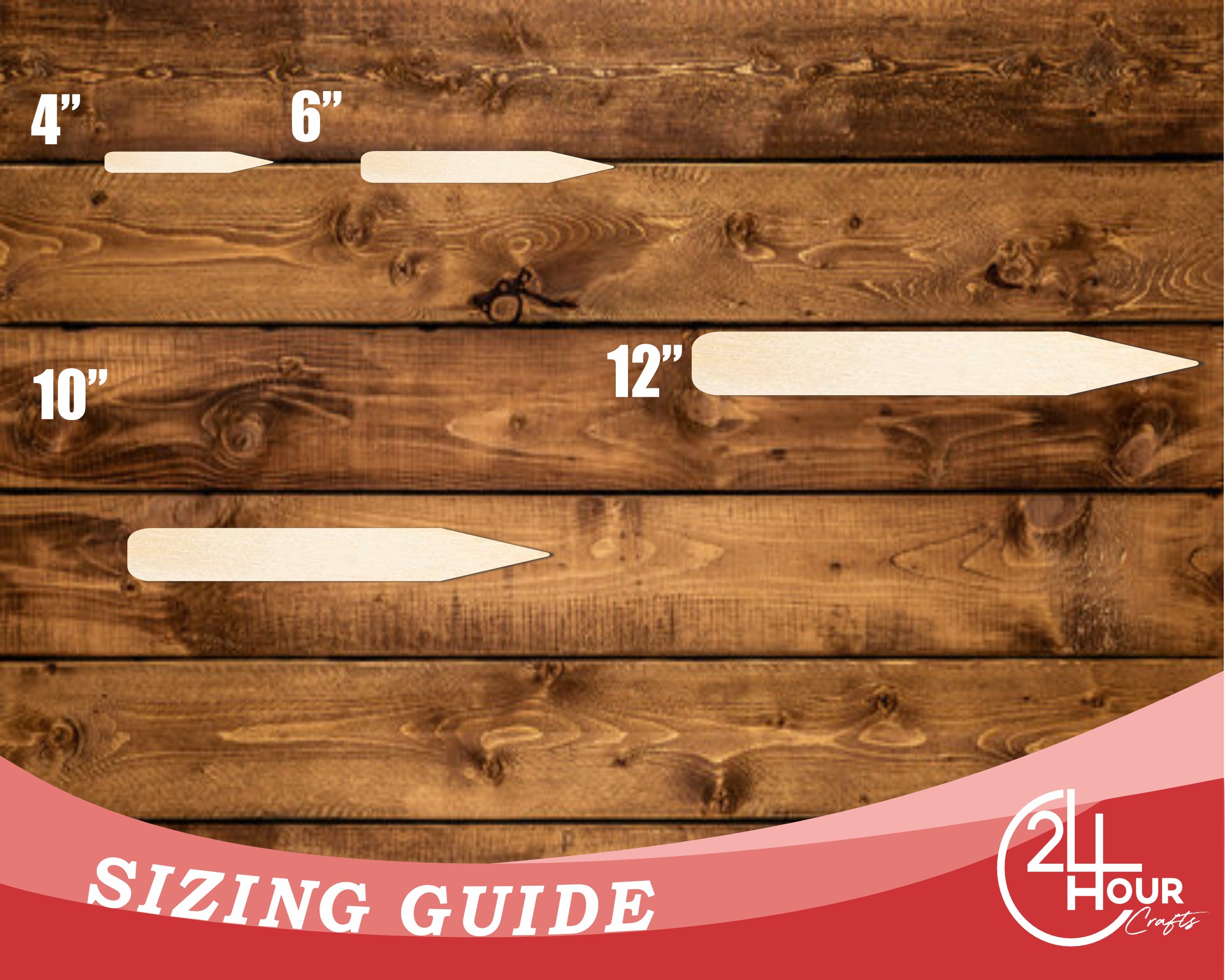 DIY Unfinished Thin Pencil - Shaped Wood Cutouts, Up to 46 Inches for Crafts