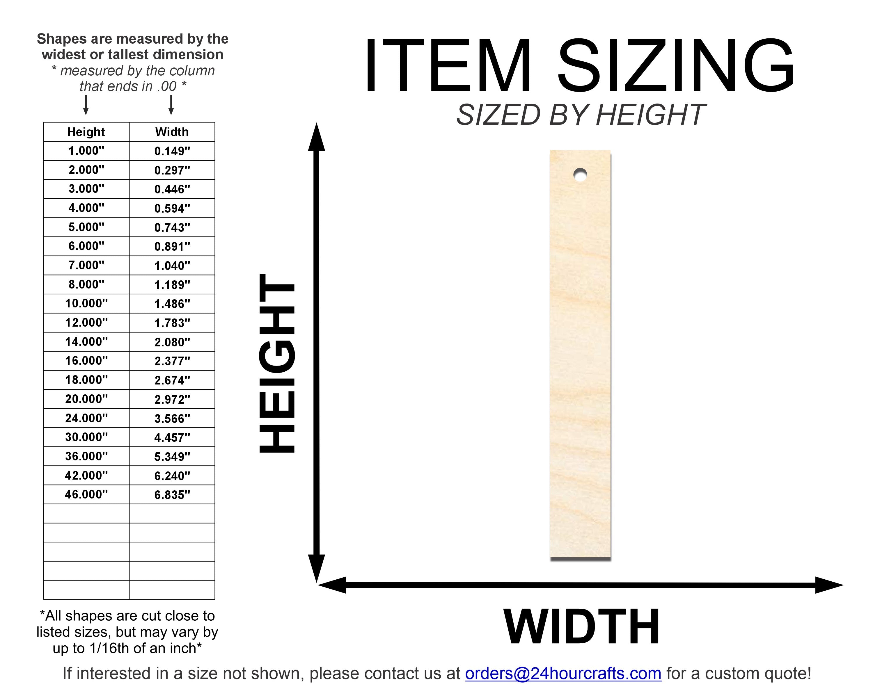 Unfinished DIY Craft Cutout in Narrow Bookmark Shape - Up to 12 Pieces for Your DIY Projects