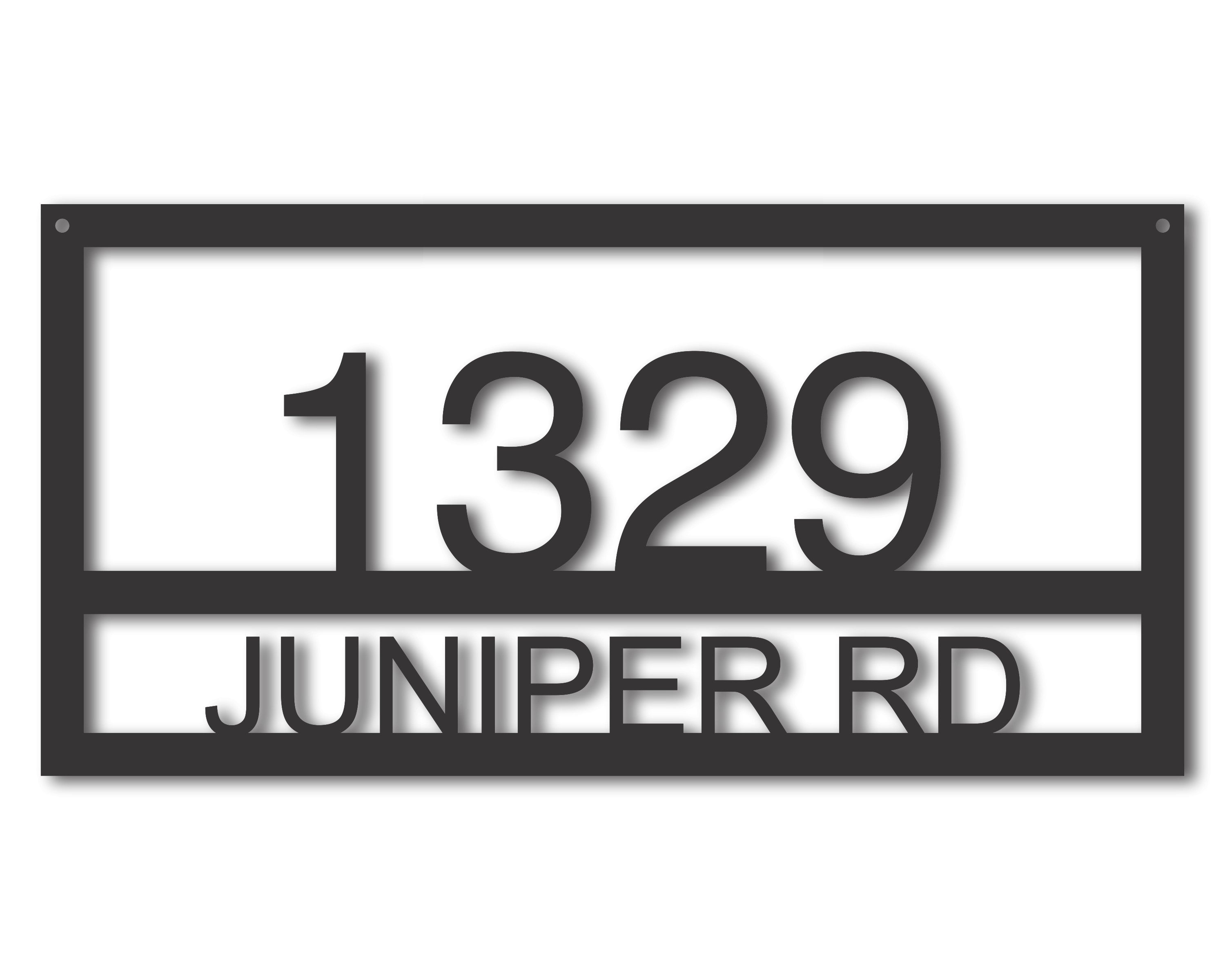 Customizable Metal House Address Sign for Indoor/Outdoor Use | Up to 46 Characters | 20+ Color Choices