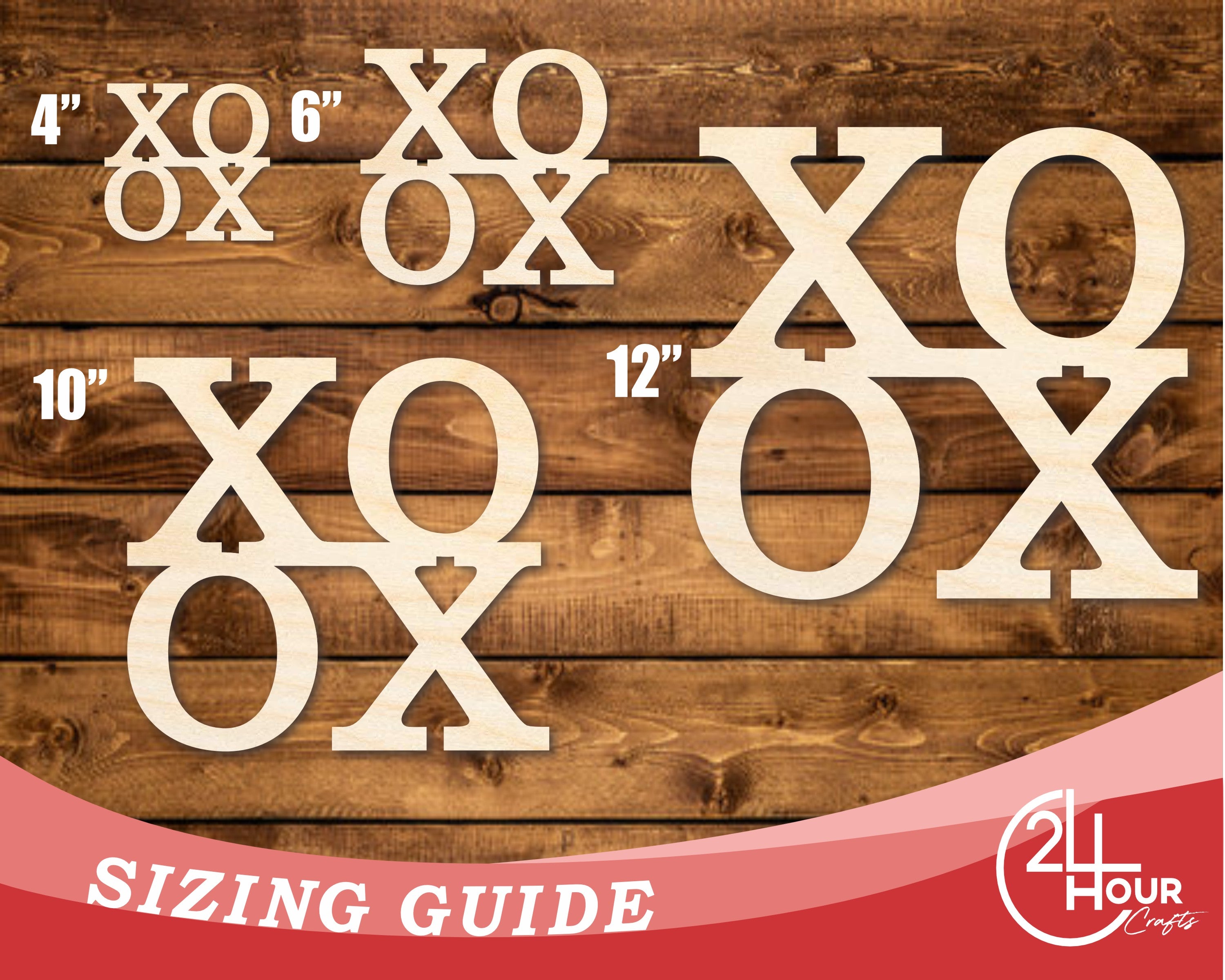 DIY Unfinished XOXO Wood Cutout for Up to 46 Creative Projects