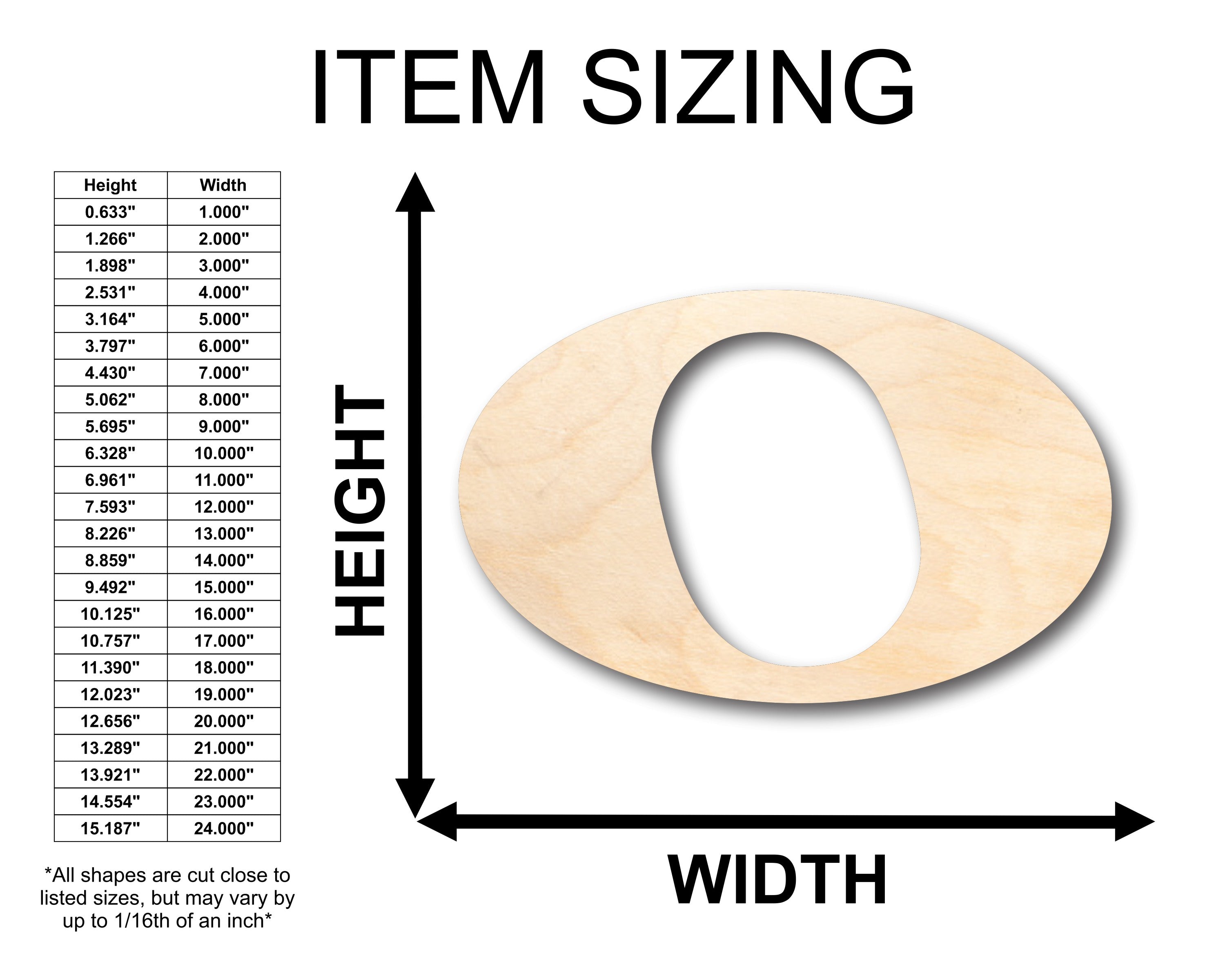 Unfinished Wood Whole Note Music - Art - Craft Shape for Up to 46 DIY Projects