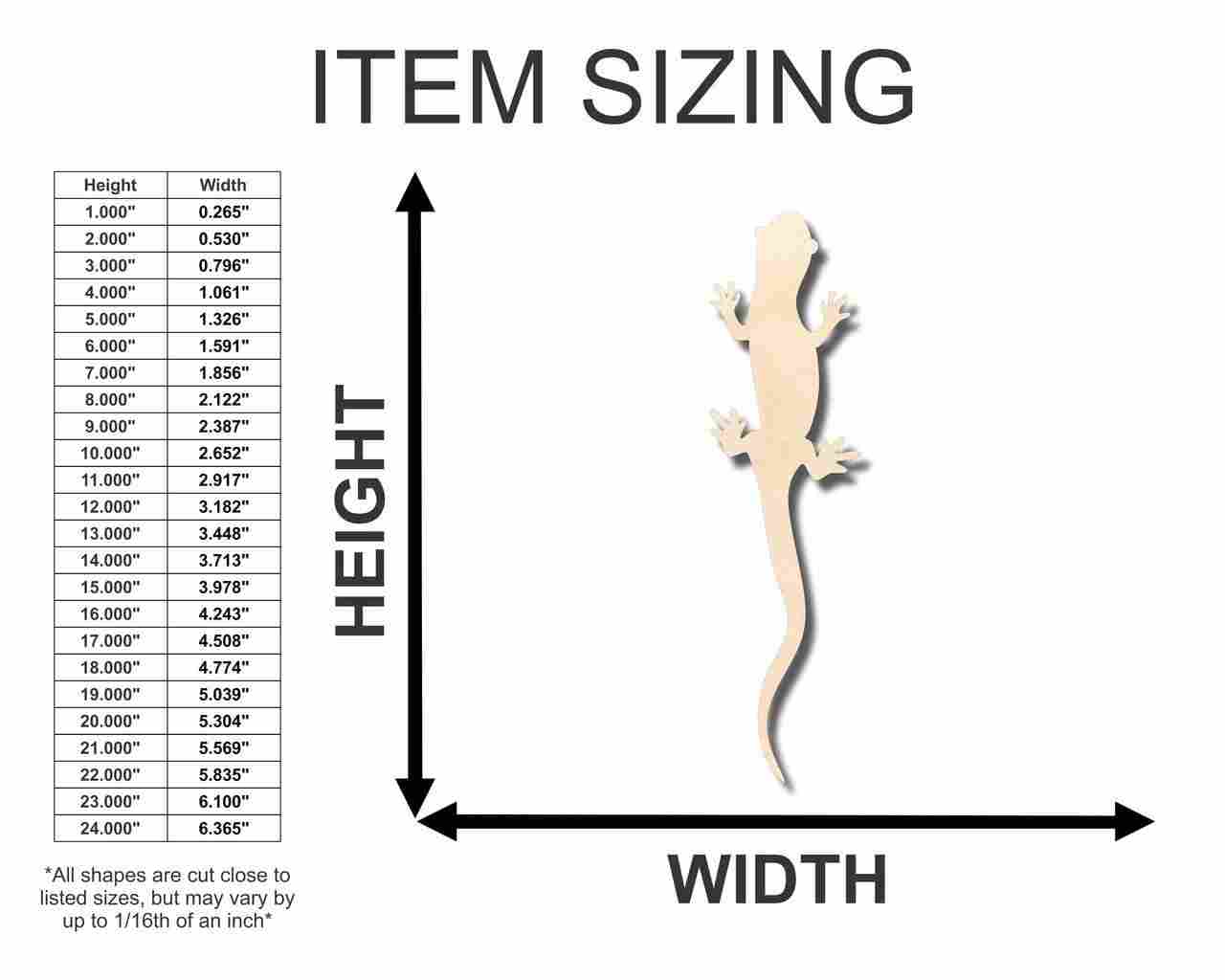 DIY Unfinished Wood Salamander Shape for Crafts, Sizes up to 24 Inches