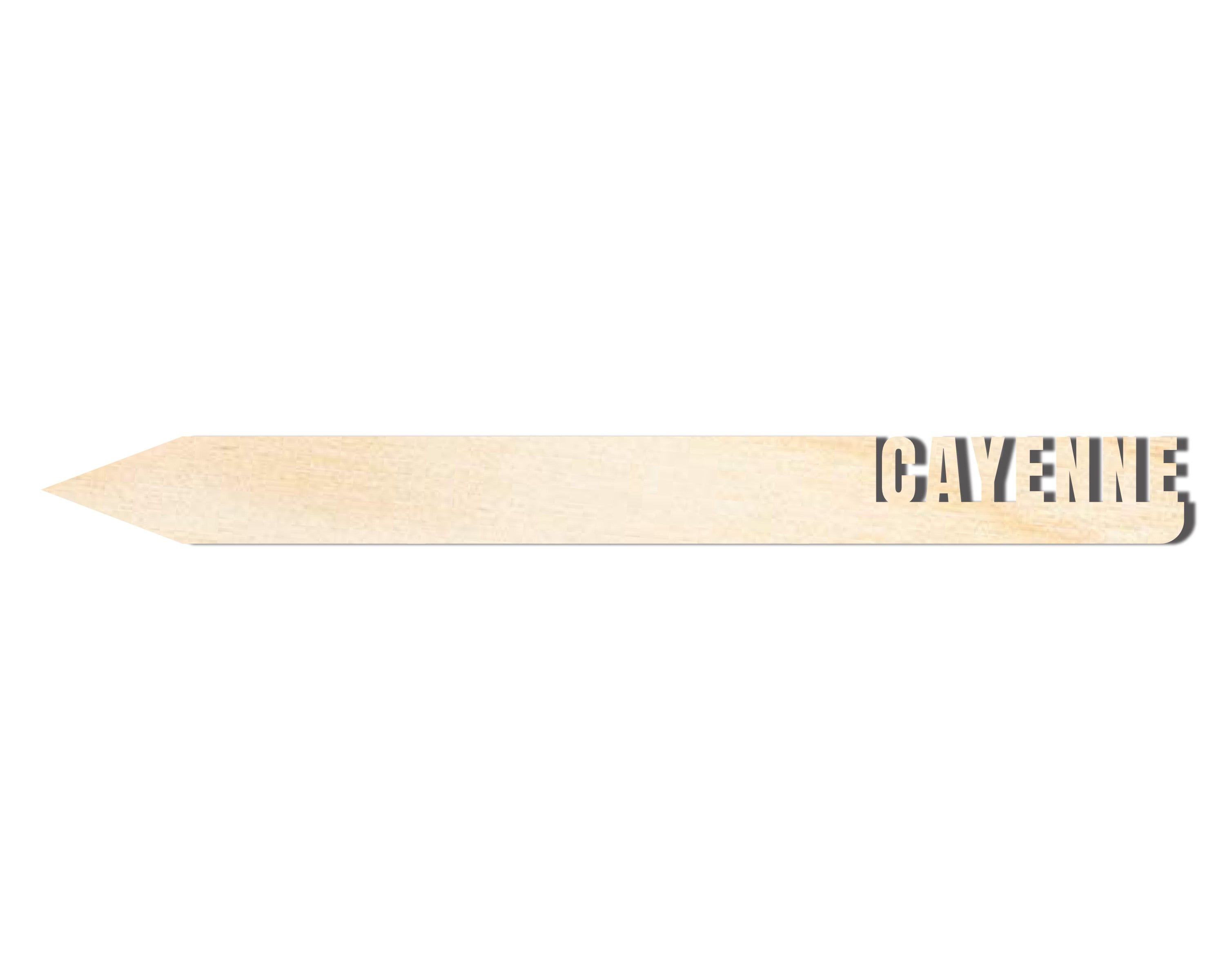 Unfinished Baltic Birch Cayenne Garden Stake DIY Craft Cutout - Ideal for Multiple DIY Projects, Up to 24 Pieces