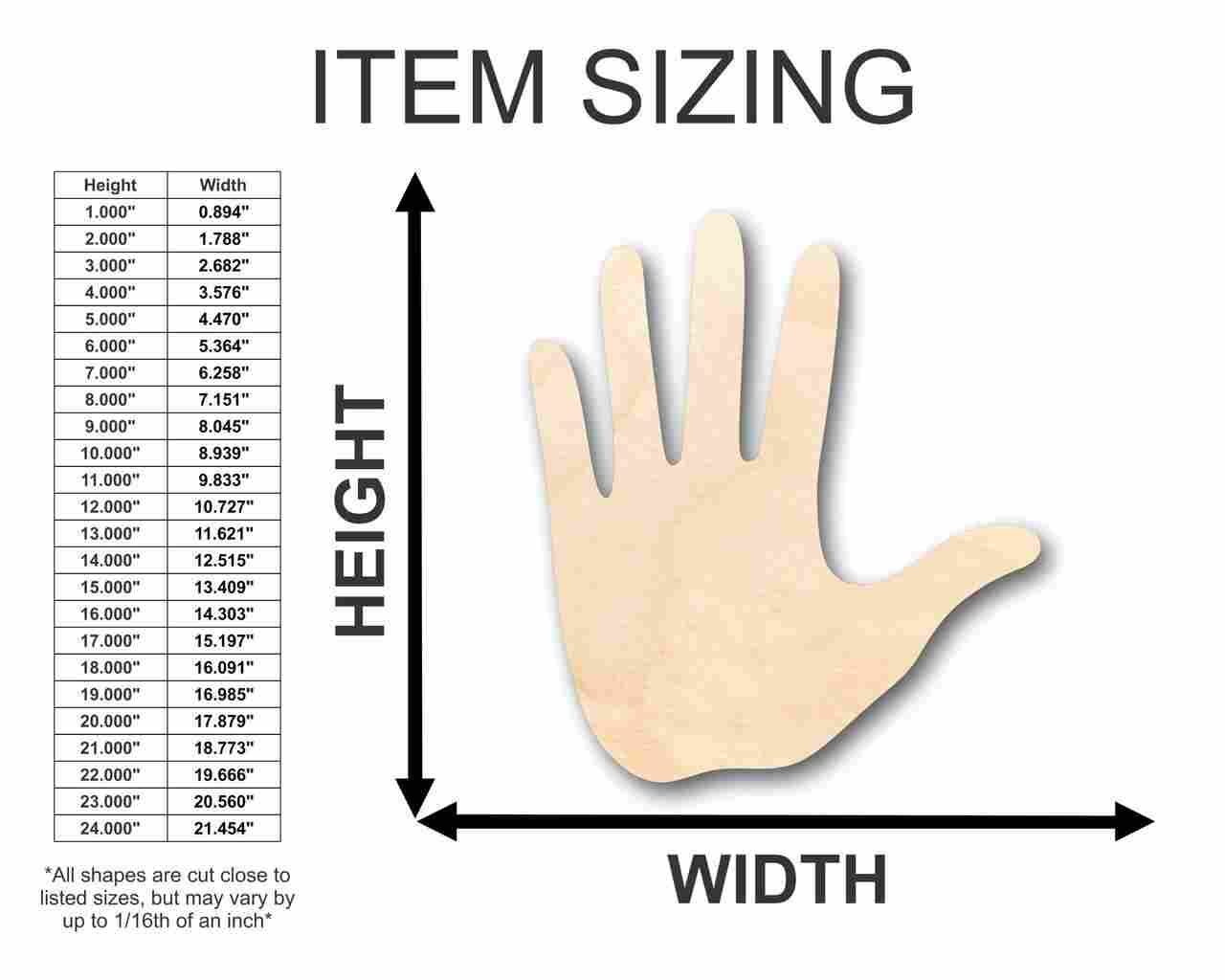 DIY Unfinished Wood Hand - Shaped Crafts up to 46 Pieces