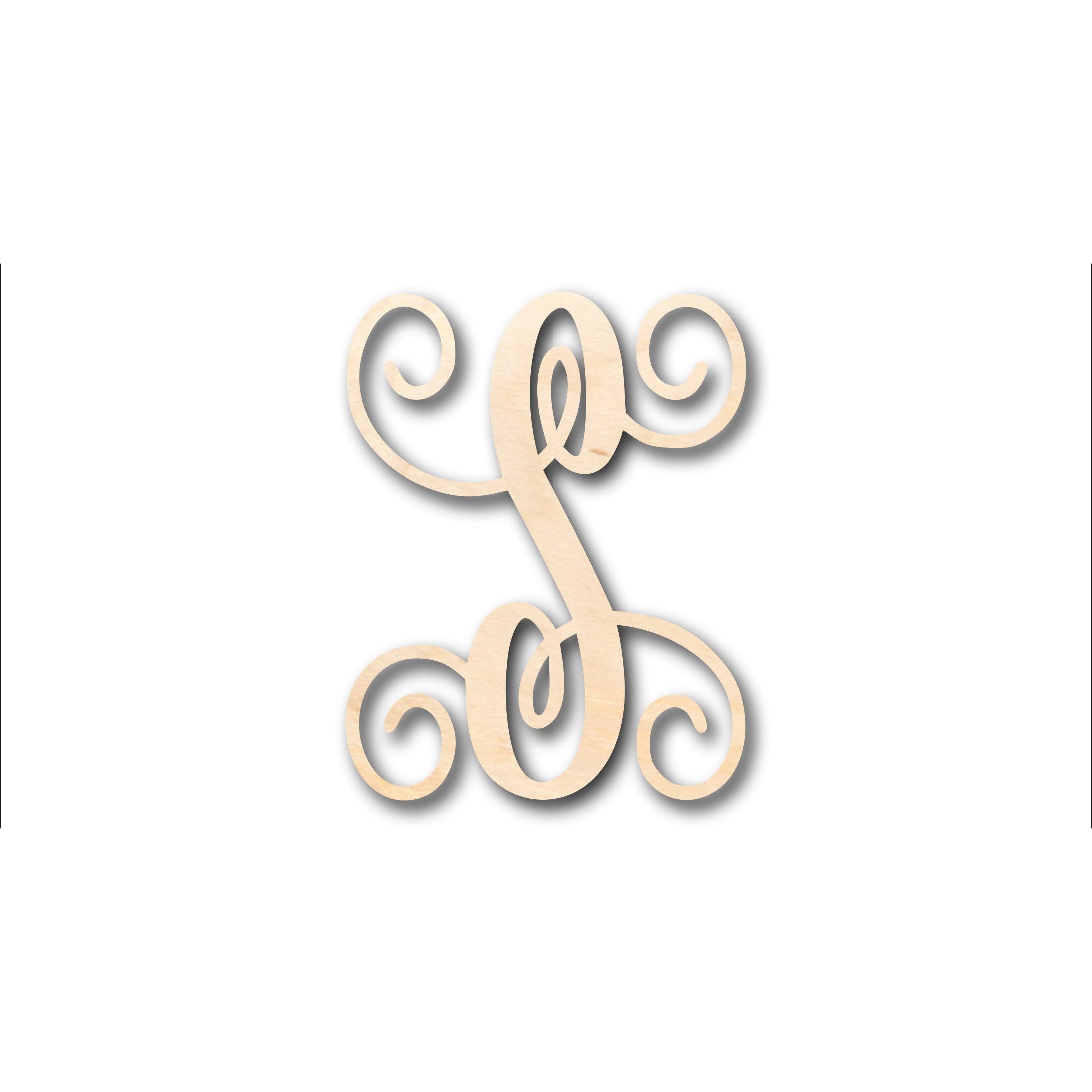 DIY Unfinished Wood Monogram S - Shaped Crafts up to 46 Inches