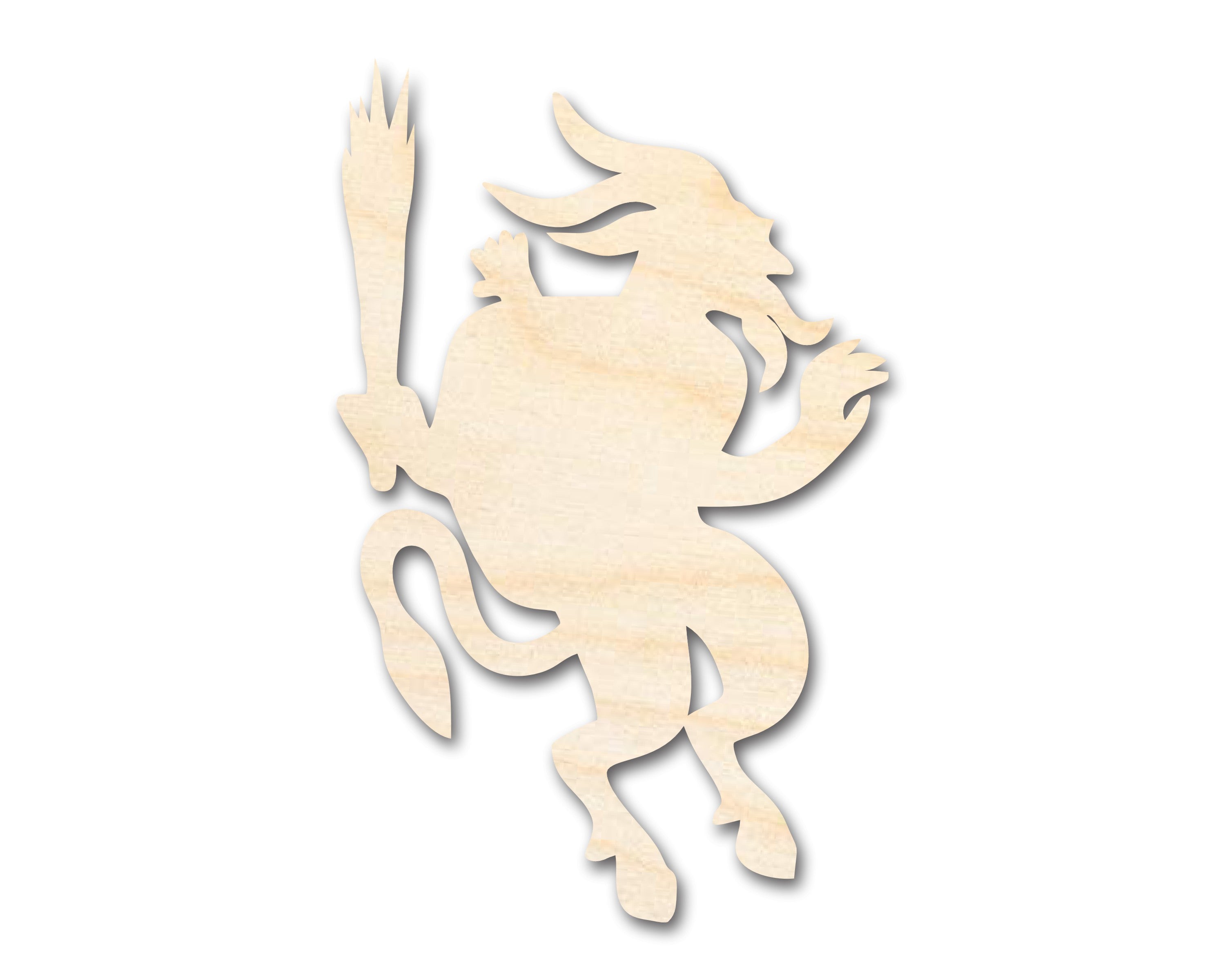DIY Unfinished Baltic Birch Krampus Shape Craft Cutout up to 46 Inches