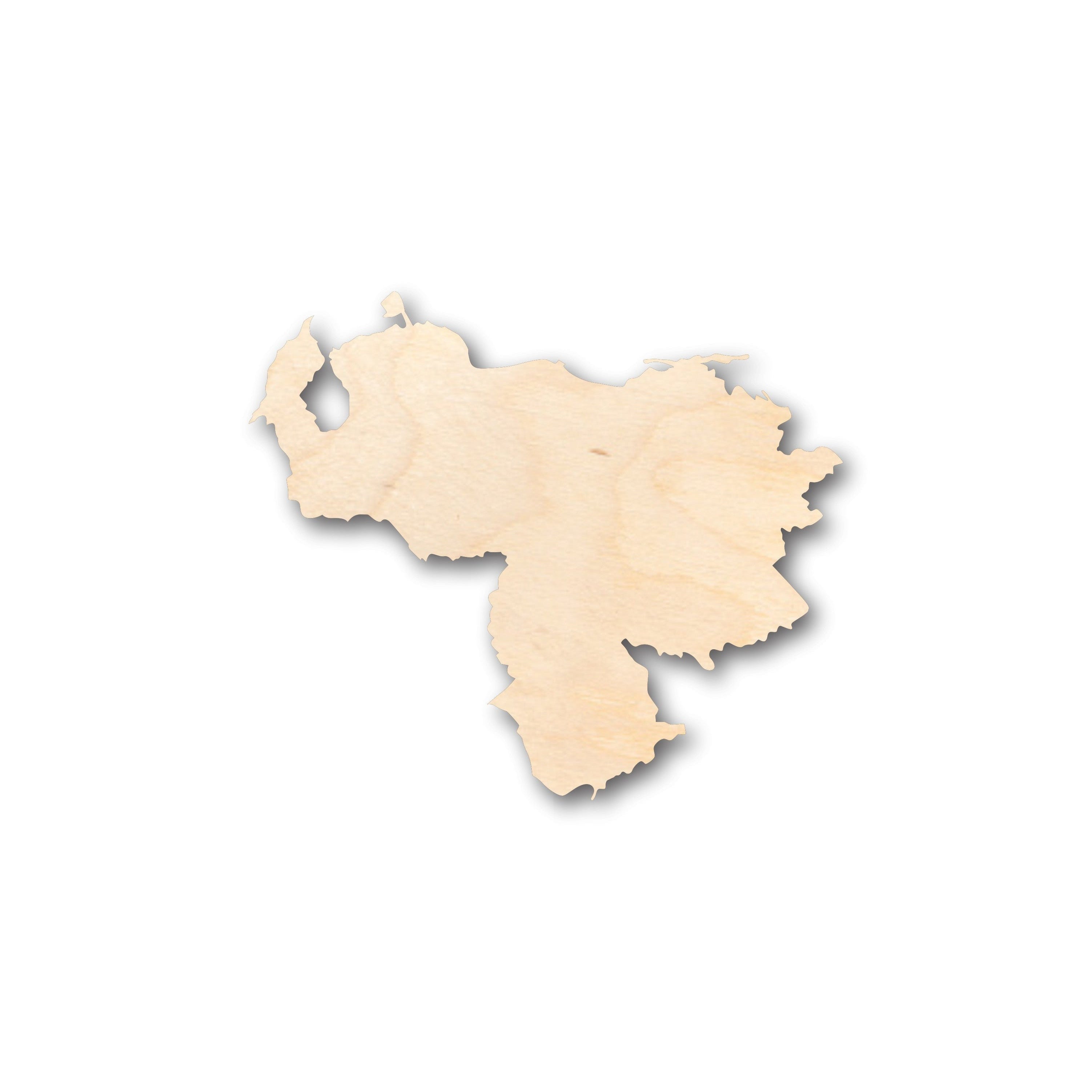 DIY Unfinished Wood Venezuela South America Country Shape - Up to 46 Crafts