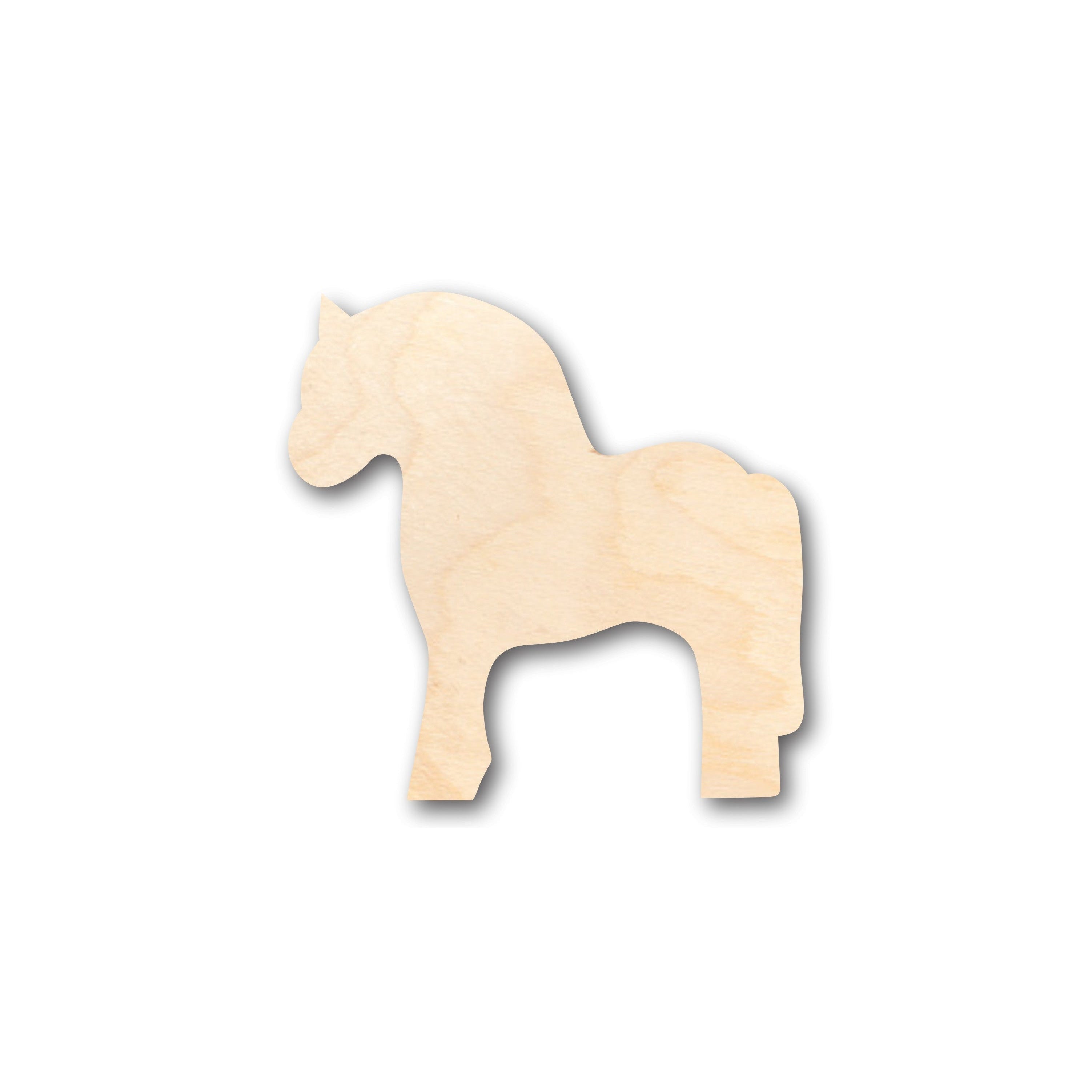 DIY Unfinished Baltic Birch Norwegian Fjord Dala Horse Shape - Up to 46