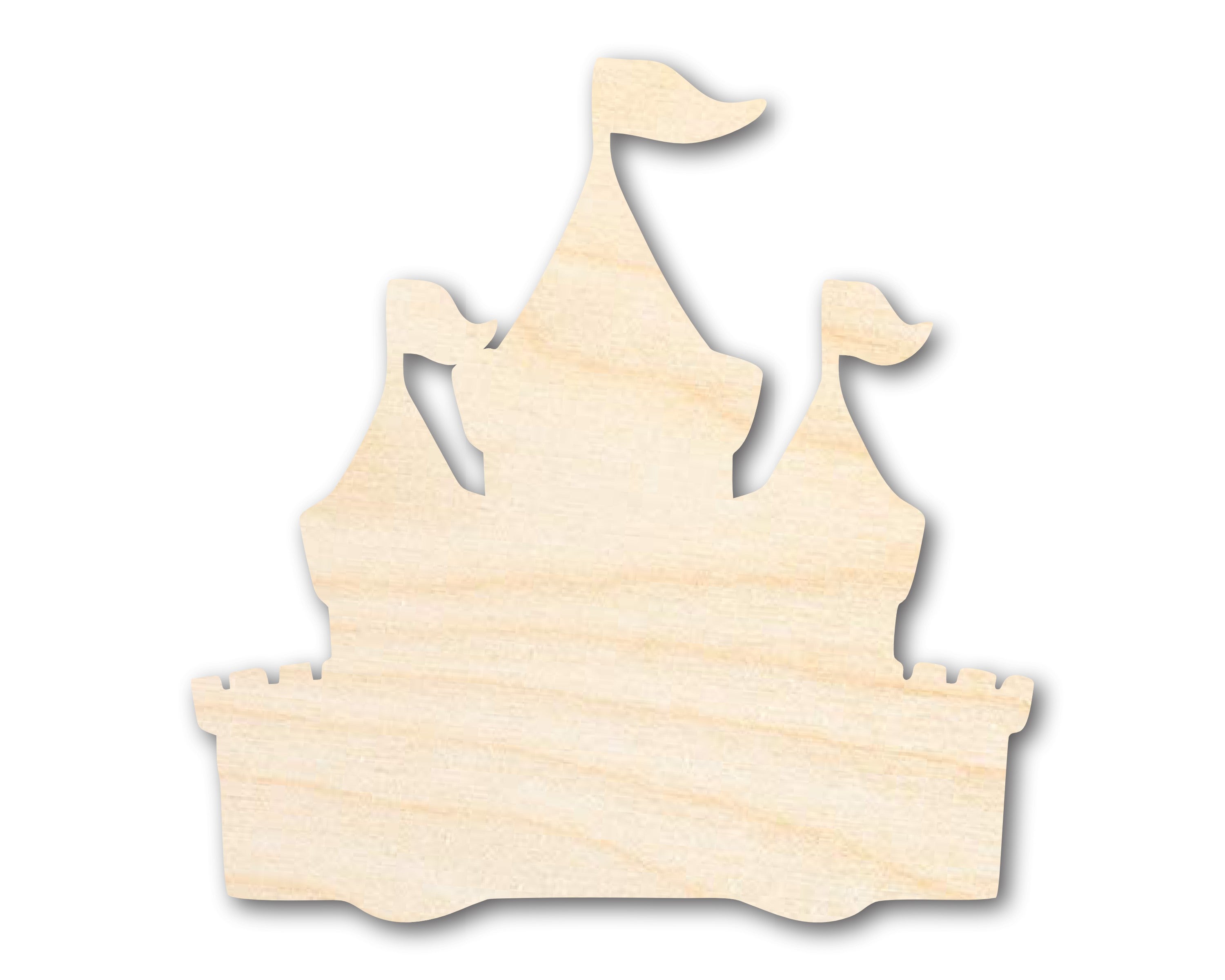 Unfinished DIY Medieval Wood Fairytale Castle Silhouette Crafts - Up to 46 Pieces for Your Creative Projects