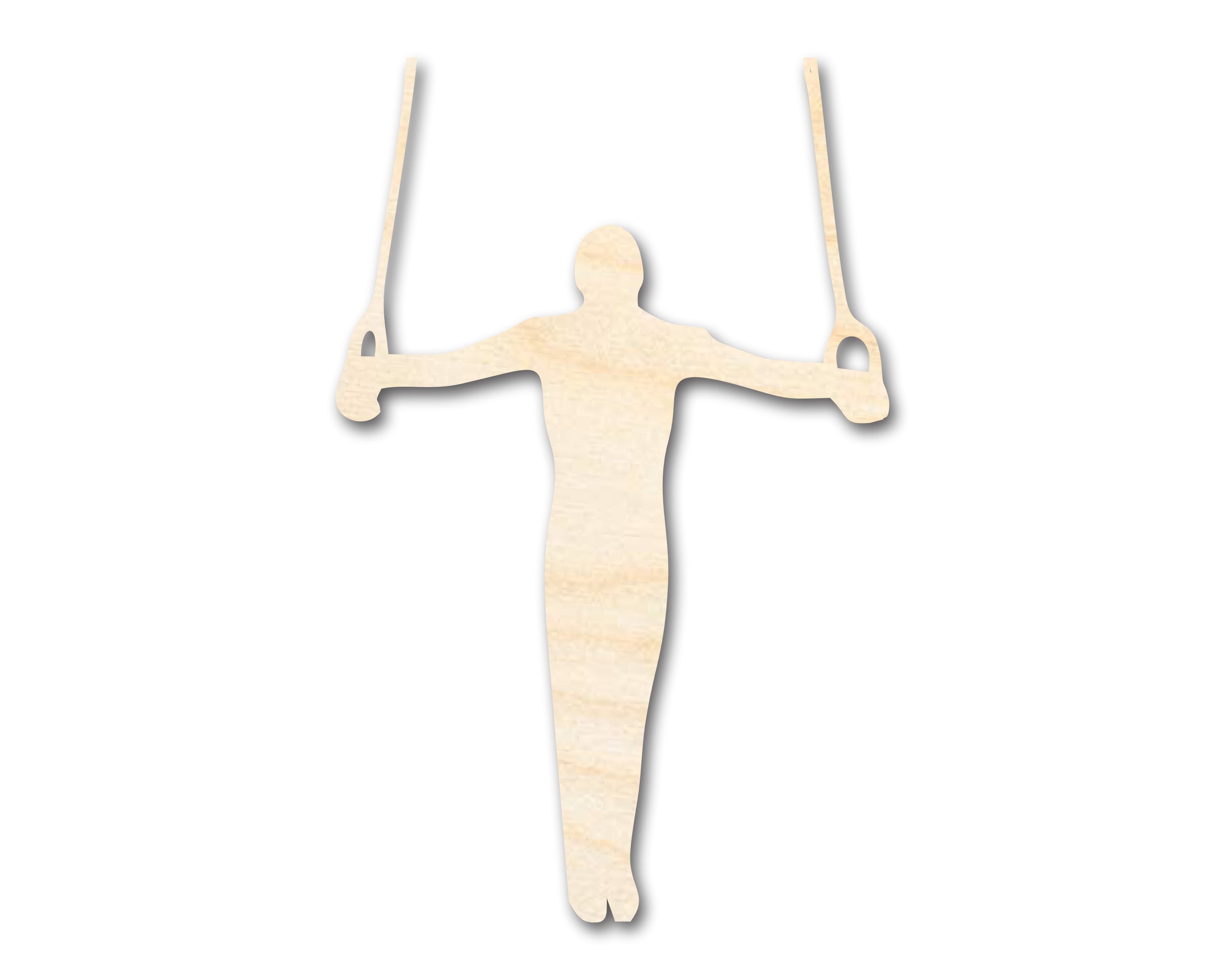 Unfinished Baltic Birch Gymnastics Iron Cross DIY Craft Cutout, Up to 46 Inches