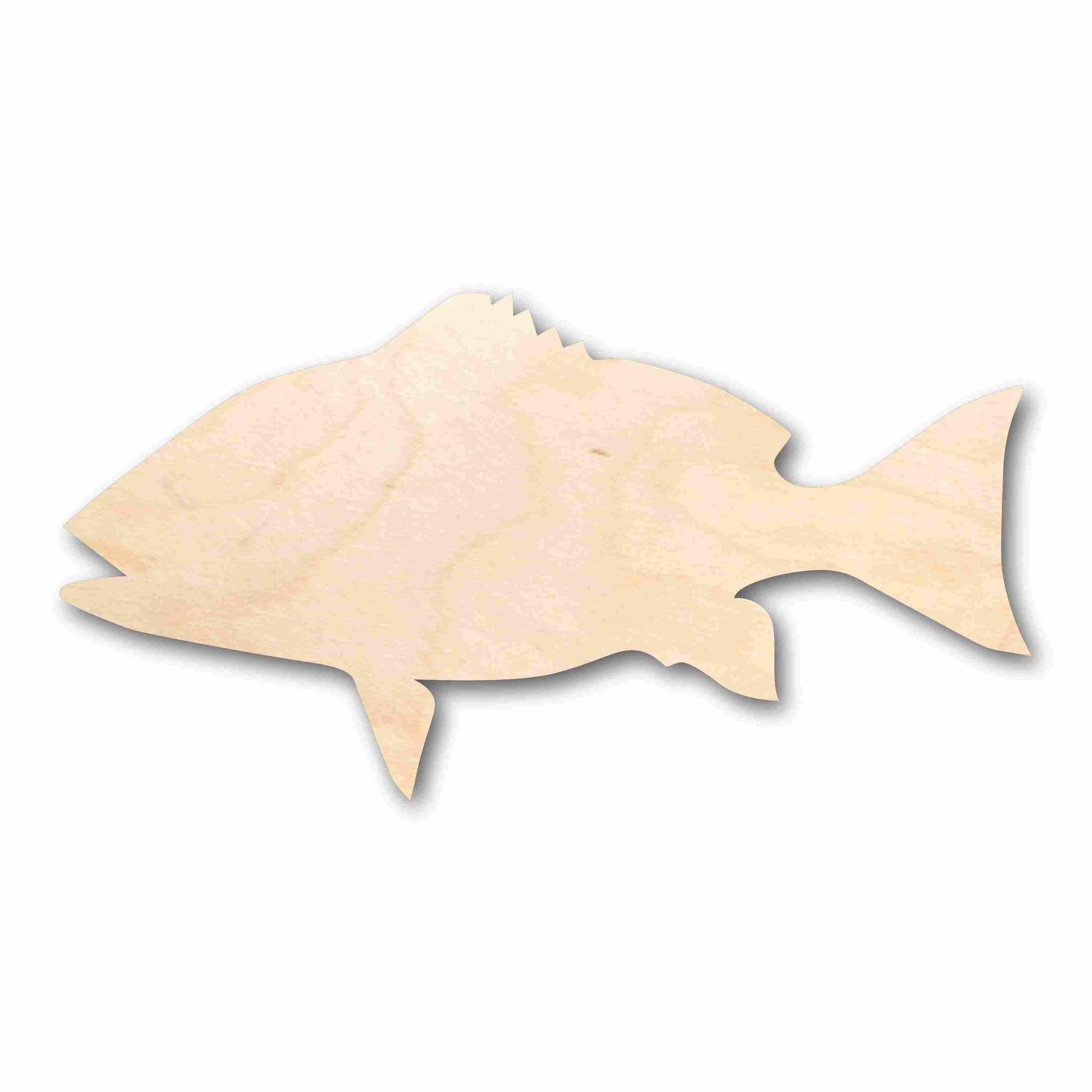 DIY Unfinished Red Snapper Fish Wood Silhouette - Up to 46 Inches for Crafts