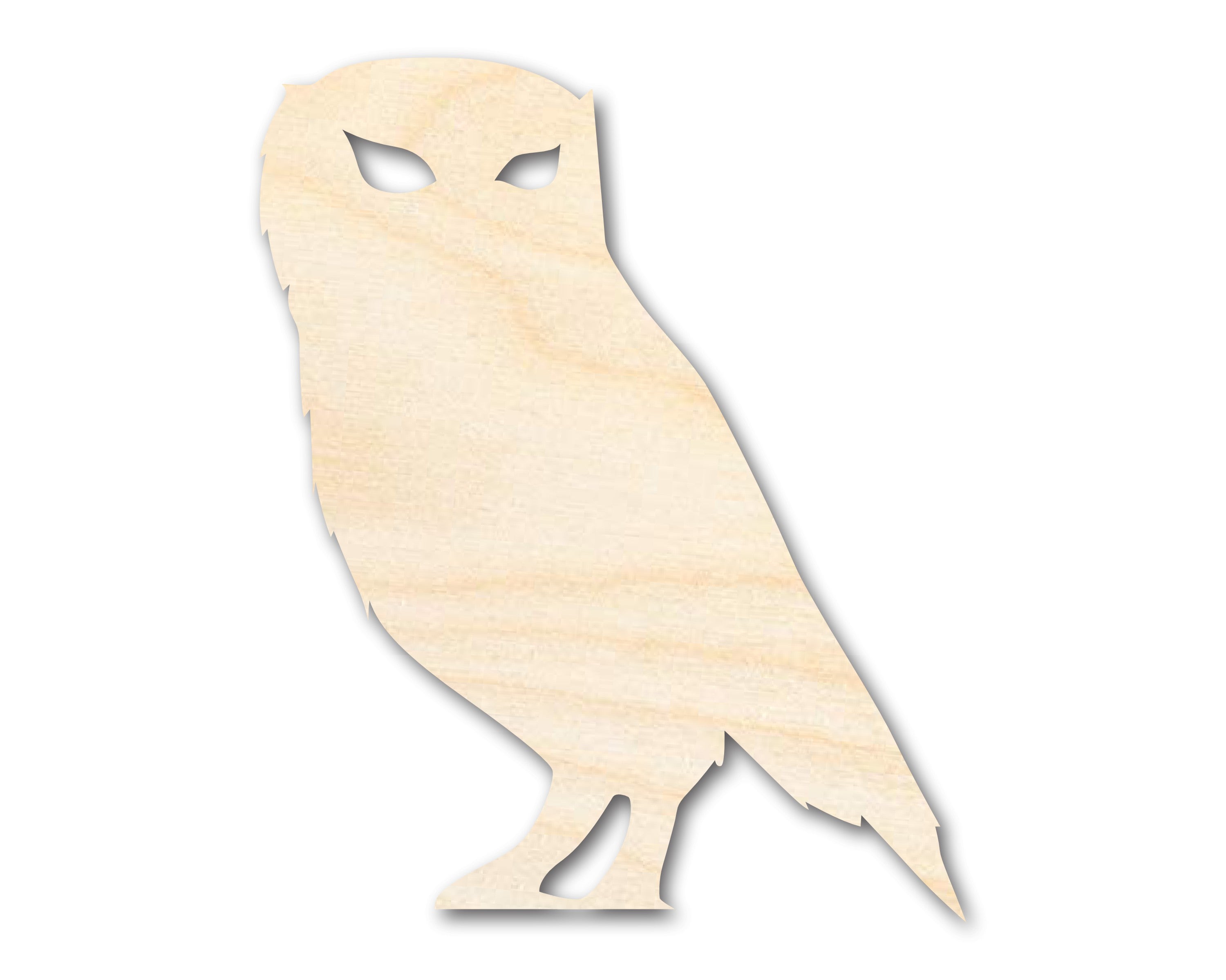 Unfinished Wood Craft Cutout in Spooky Owl Shape for Up to 46 DIY Projects