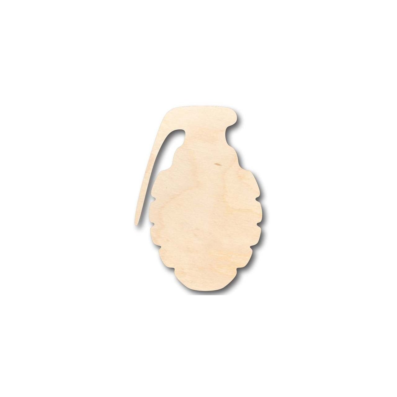 DIY Unfinished Military Grenade Shape Wood Crafts up to 24 Inches