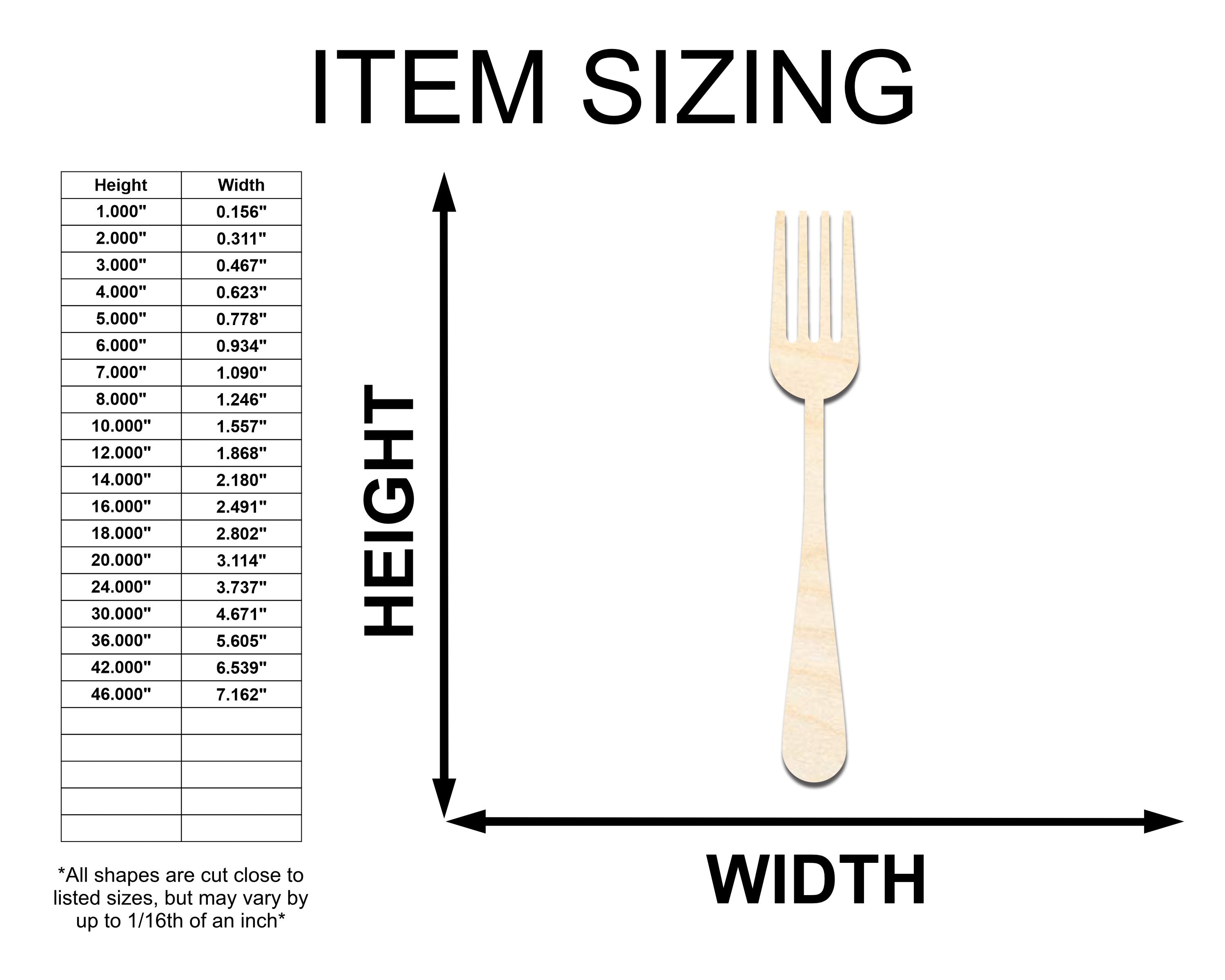 Unfinished Wood Fork - Shaped Craft Items for Up to 46 Do - It - Yourself Projects