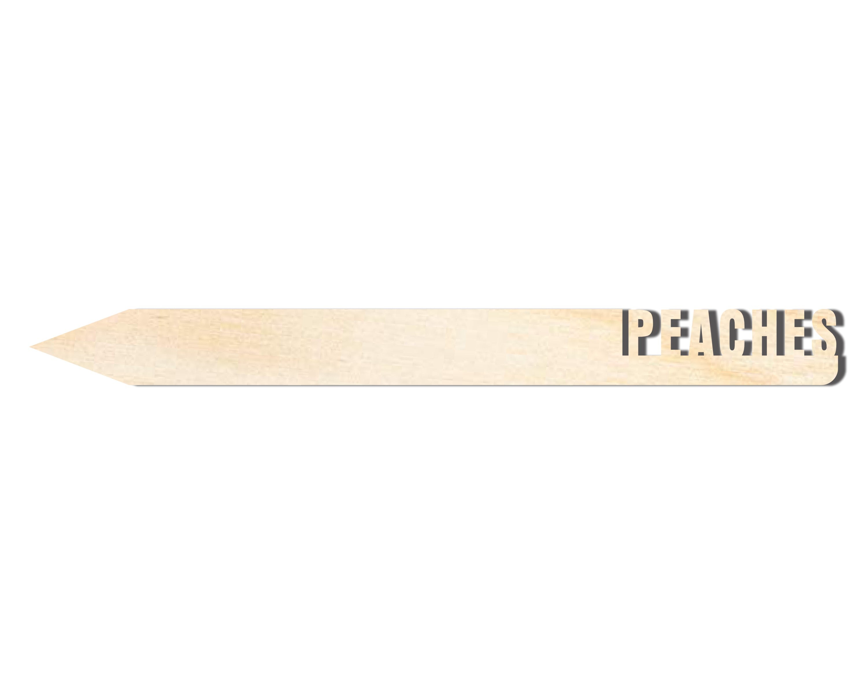 Unfinished Wood Peaches Garden Stake | DIY Craft Cutout | up to 24 DIY