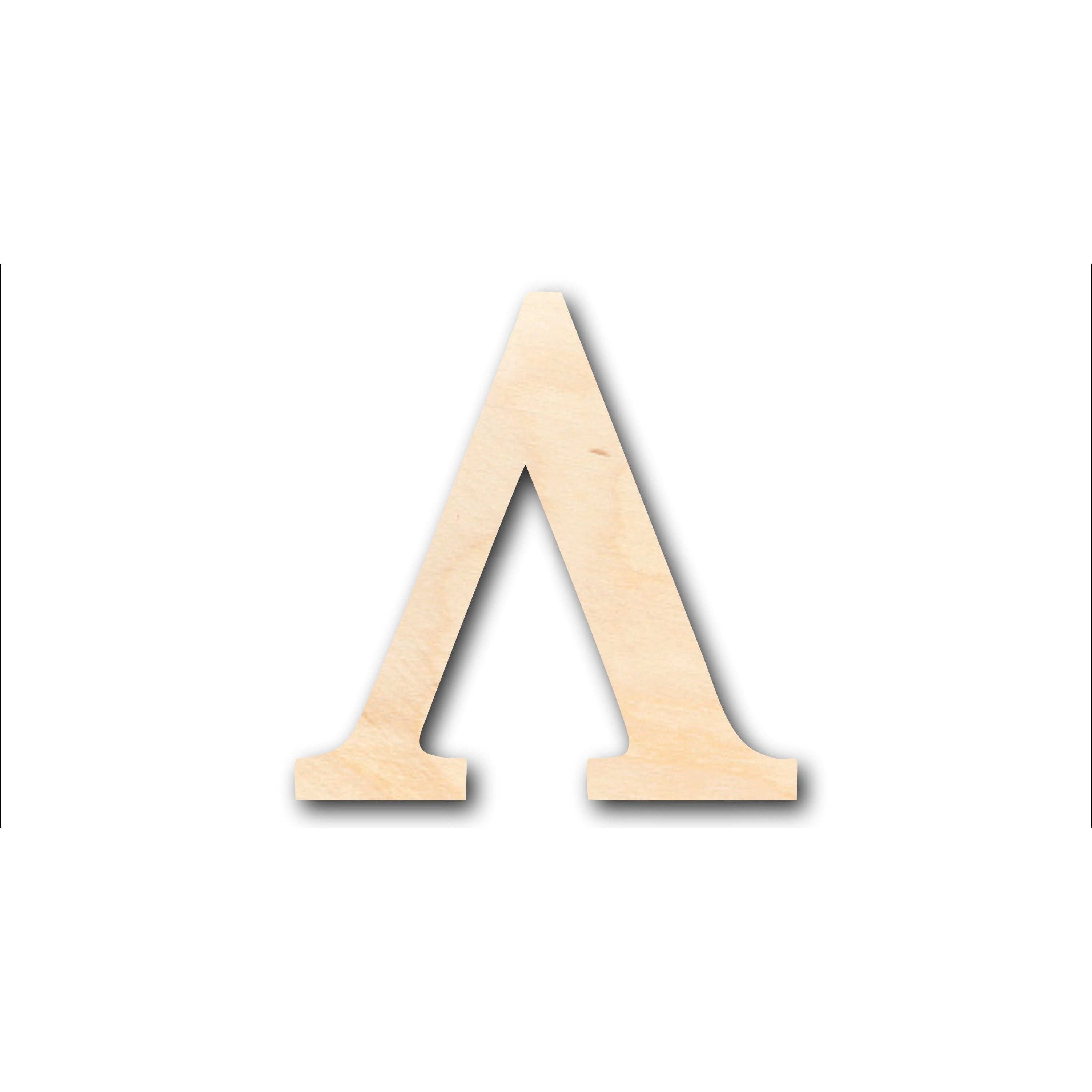 Unfinished Baltic Birch Wood Bold Lambda Shape Craft Supplies for Up to 46 DIY Projects