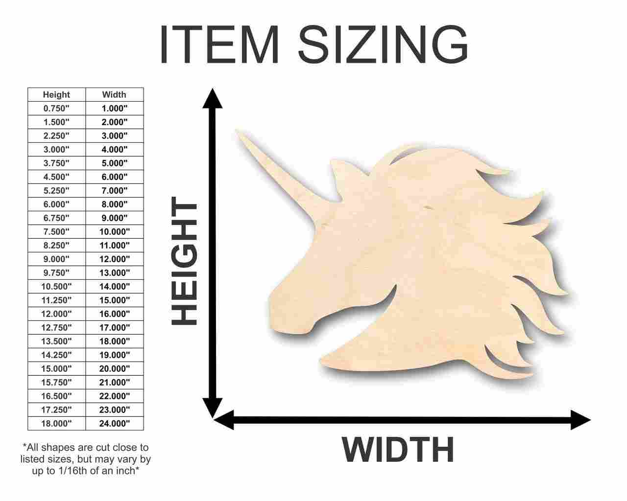 DIY Unfinished Wood Unicorn Shape Craft - Up to 46 for Mythical Projects