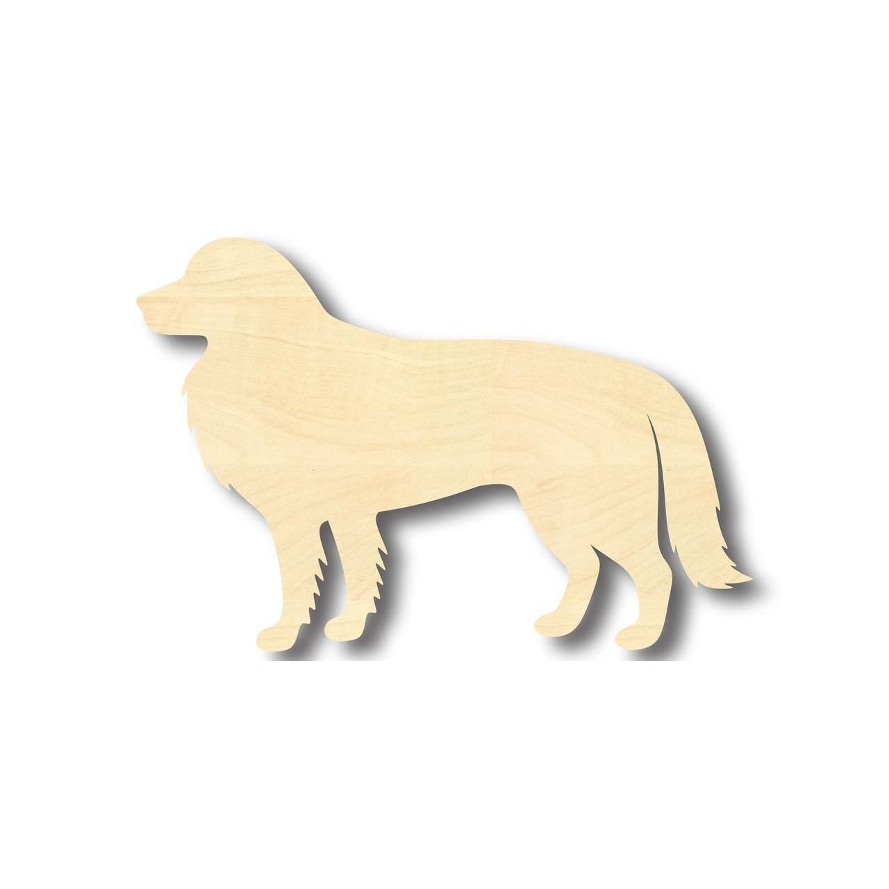 Unfinished DIY Wood Border Collie Dog Shape Craft - Ideal for Animal and Pet Decorations up to 46 Inches