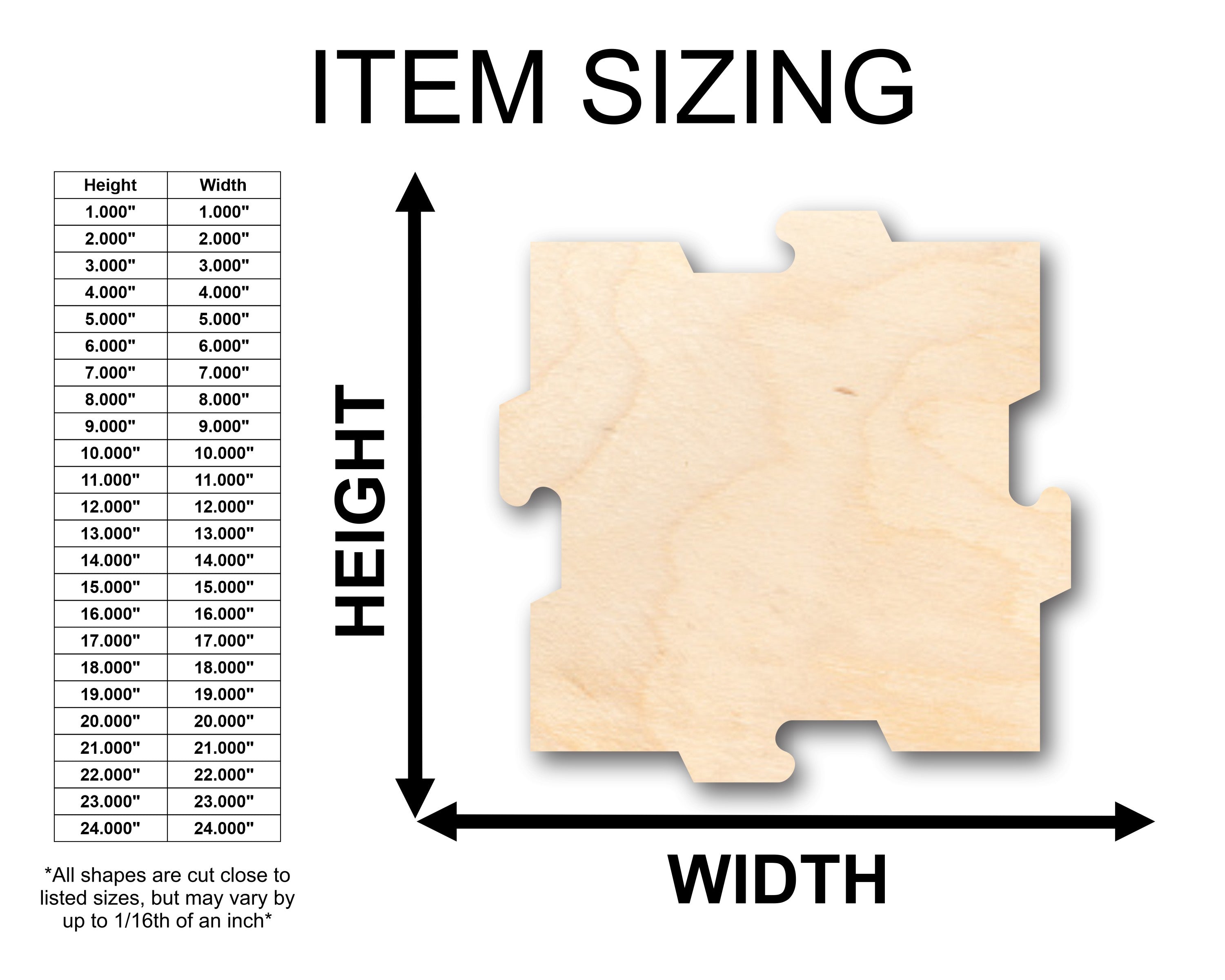 DIY Unfinished Interlocking Wood Puzzle Pieces - Up to 46 Pieces for Crafts