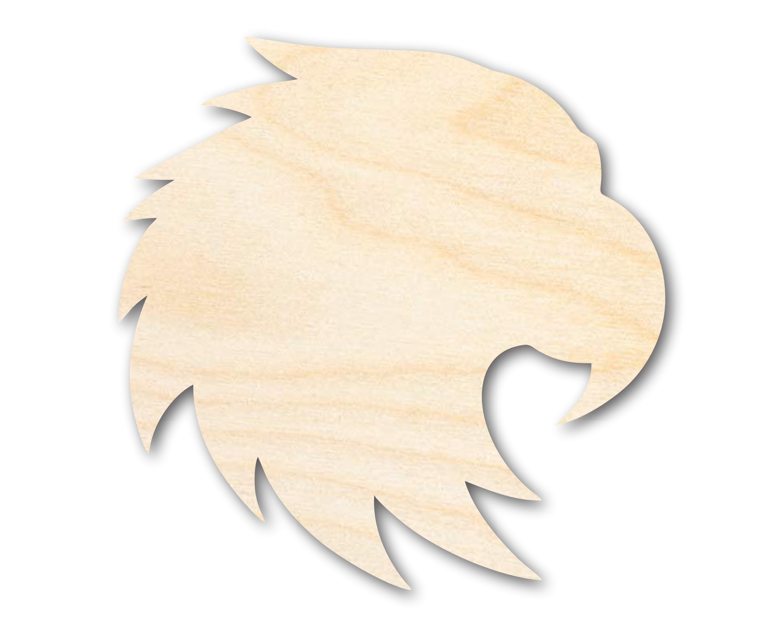 DIY Unfinished Wood Hawk Mascot Cutout - Up to 46 Inches for Creative Crafts
