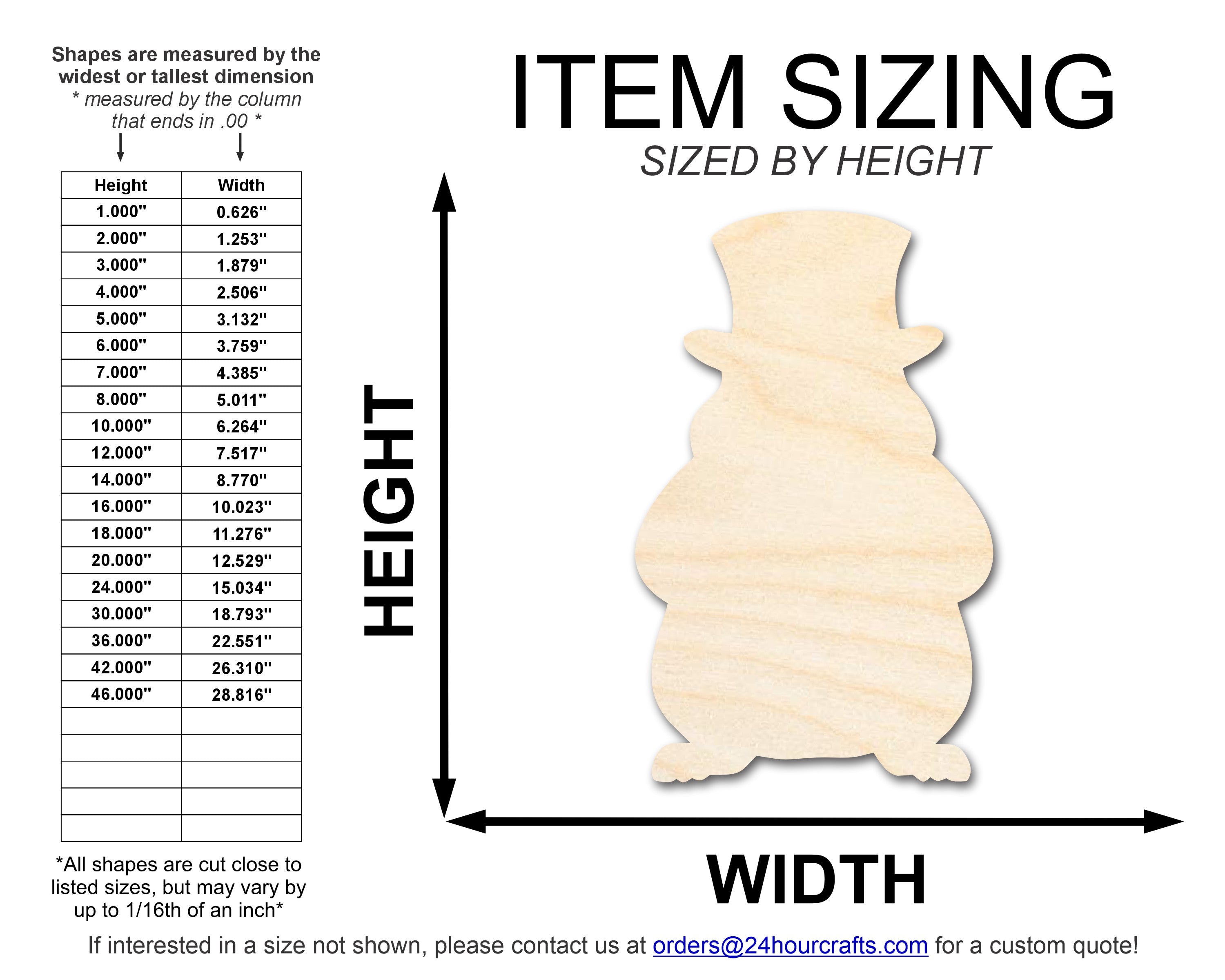 Unfinished Baltic Birch Wood Groundhog Shape Cutout for DIY Crafts | Ideal for Groundhog Day Decorations | Sizes up to 46 Inches