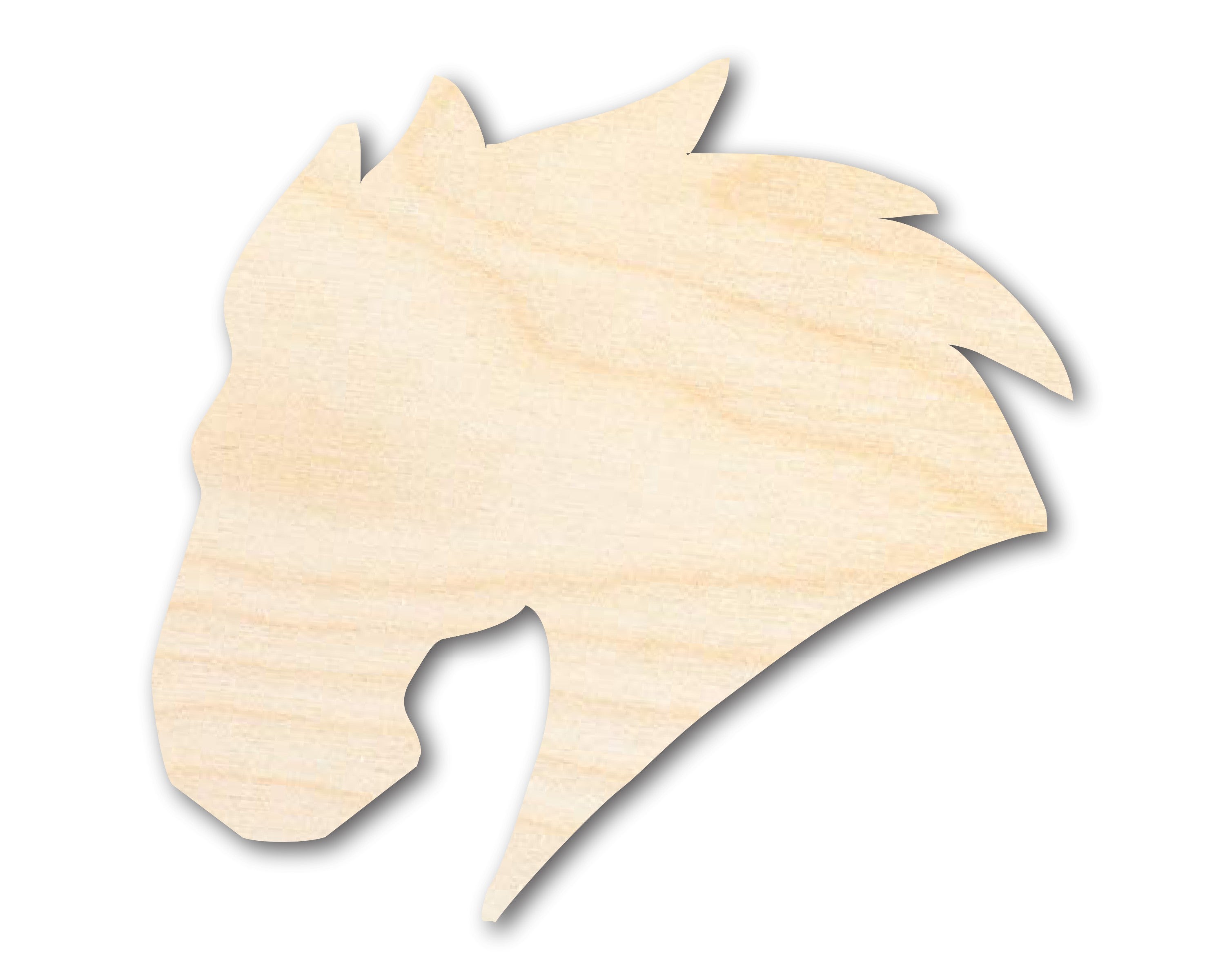 Unfinished DIY Craft Cutout of Mustang Mascot Shape - Up to 46 Inches for Do - It - Yourself Projects