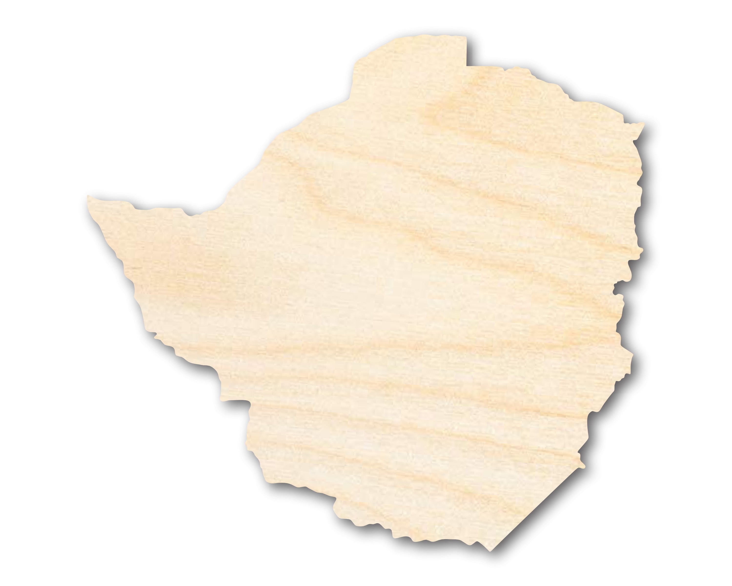 Unfinished Wood Zimbabwe Country Shape for Southern Africa DIY Crafts - Ideal for up to 46 Do - It - Yourself Projects