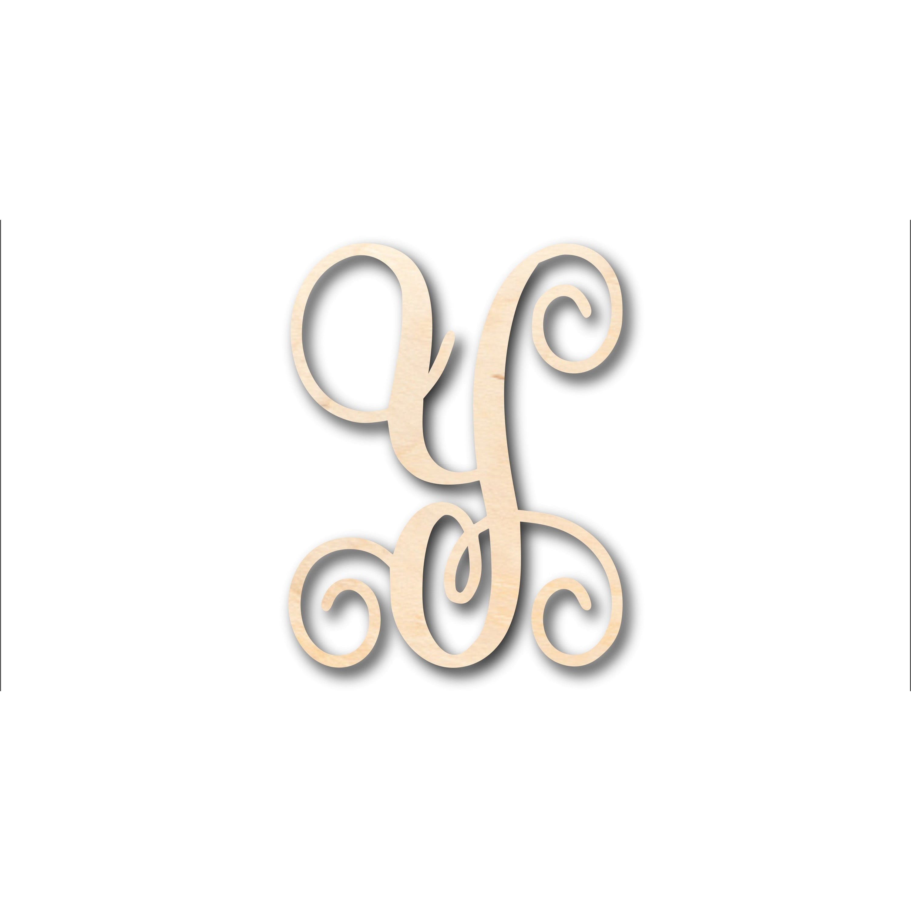 DIY Unfinished Wood Y - Shaped Monogram for Crafts up to 46