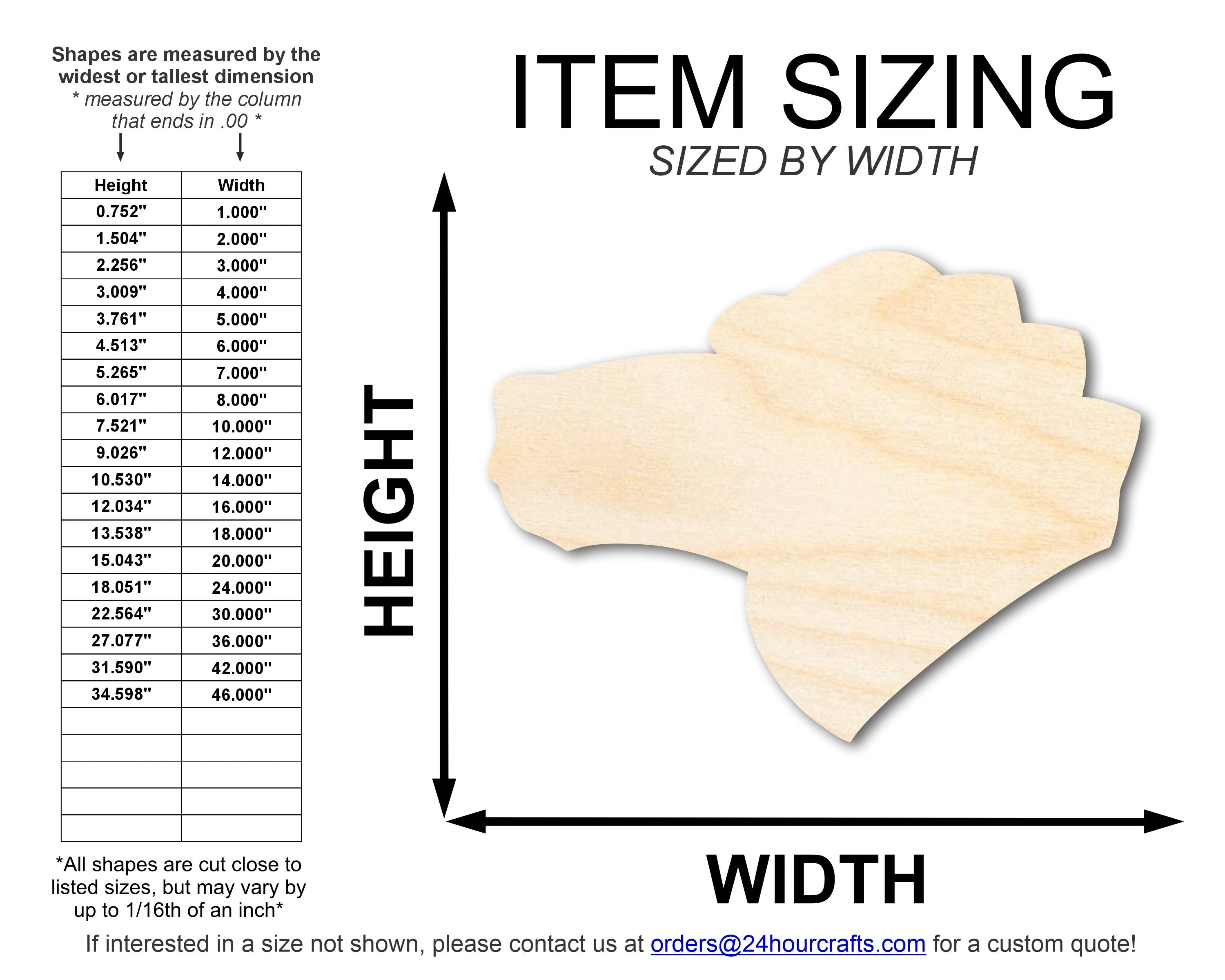 Unfinished DIY Craft Cutout in the Shape of a Wood Gator Mascot | Up to 46 Inches for Do - It - Yourself Projects