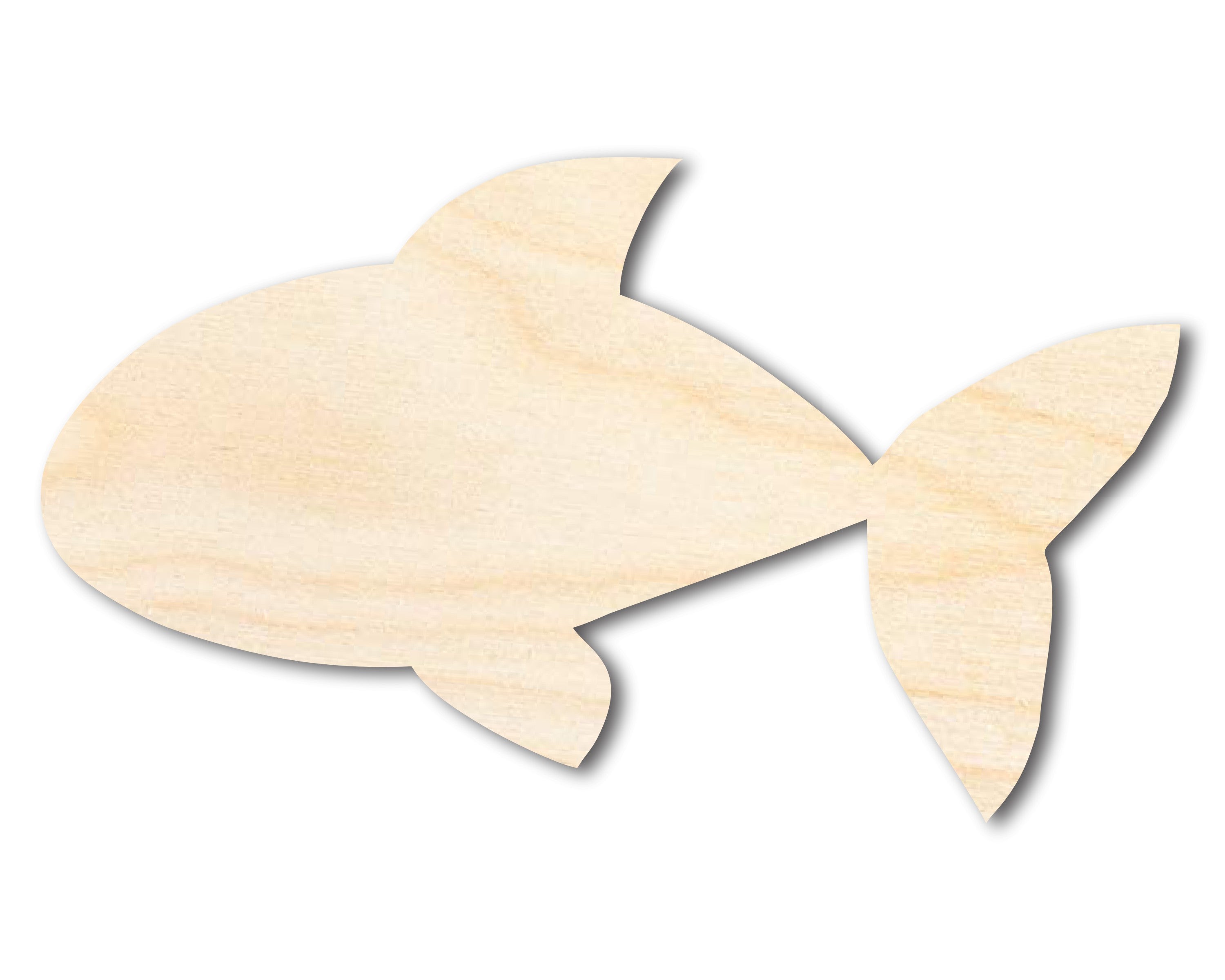 DIY Unfinished Baltic Birch Goldfish Shape Craft Cutout up to 46 Inches