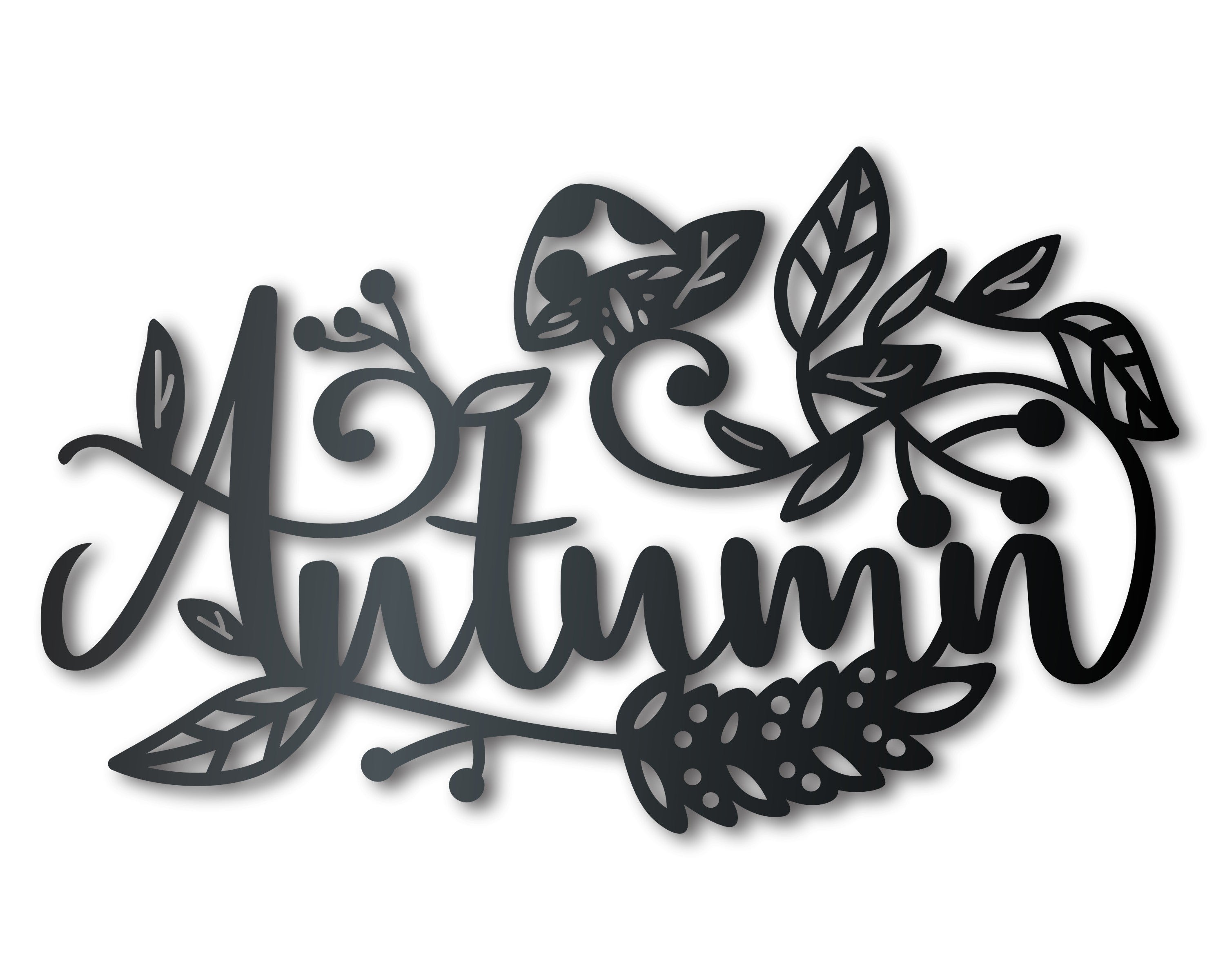 High - Quality Metal Autumn Wall Decor Art for Indoor and Outdoor Use, Available in Sizes Up to 36 Inches with Over 20 Different Color Options