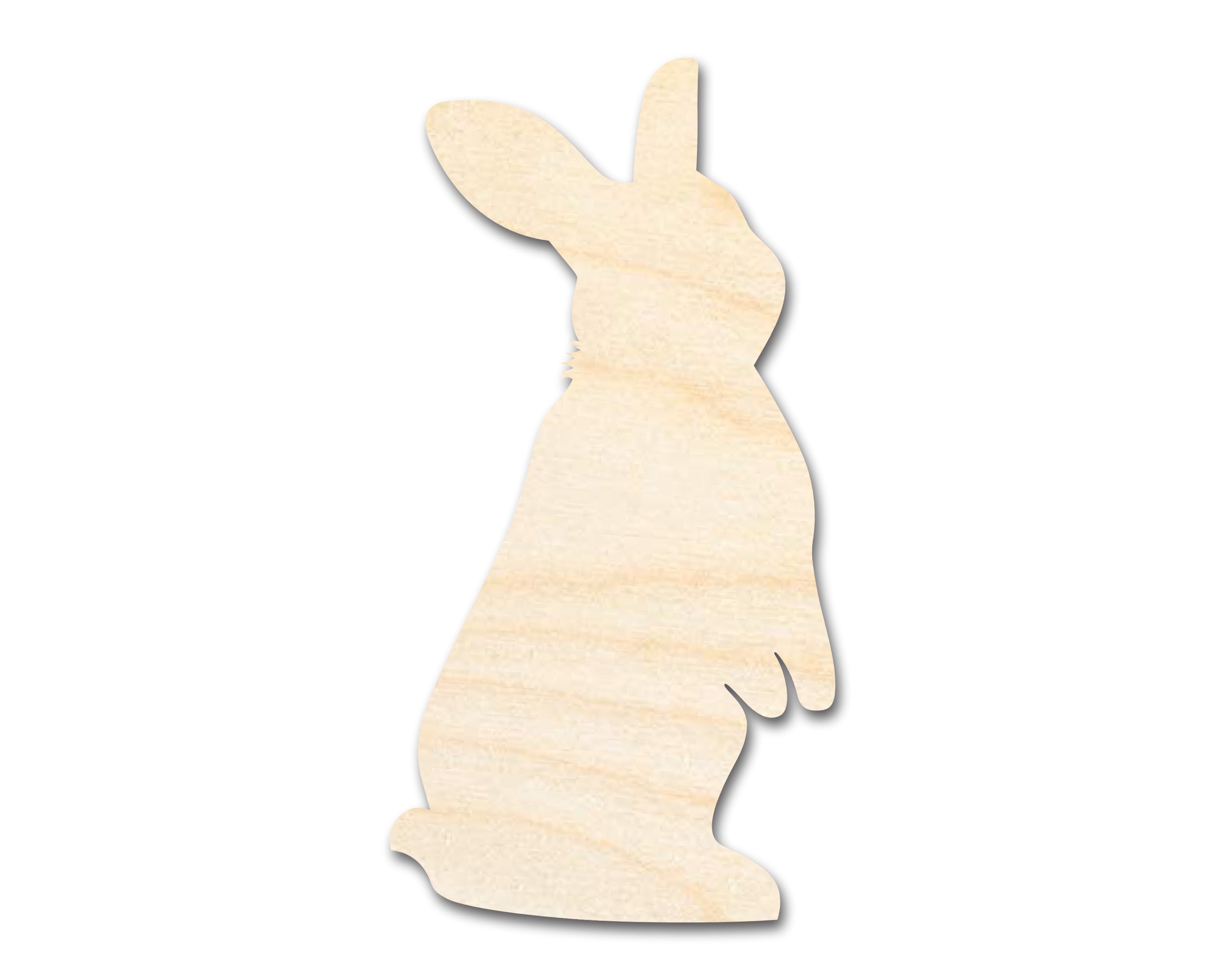 Unfinished Wood Easter Standing Bunny Shape Craft - Ideal for Up to 46 DIY Projects