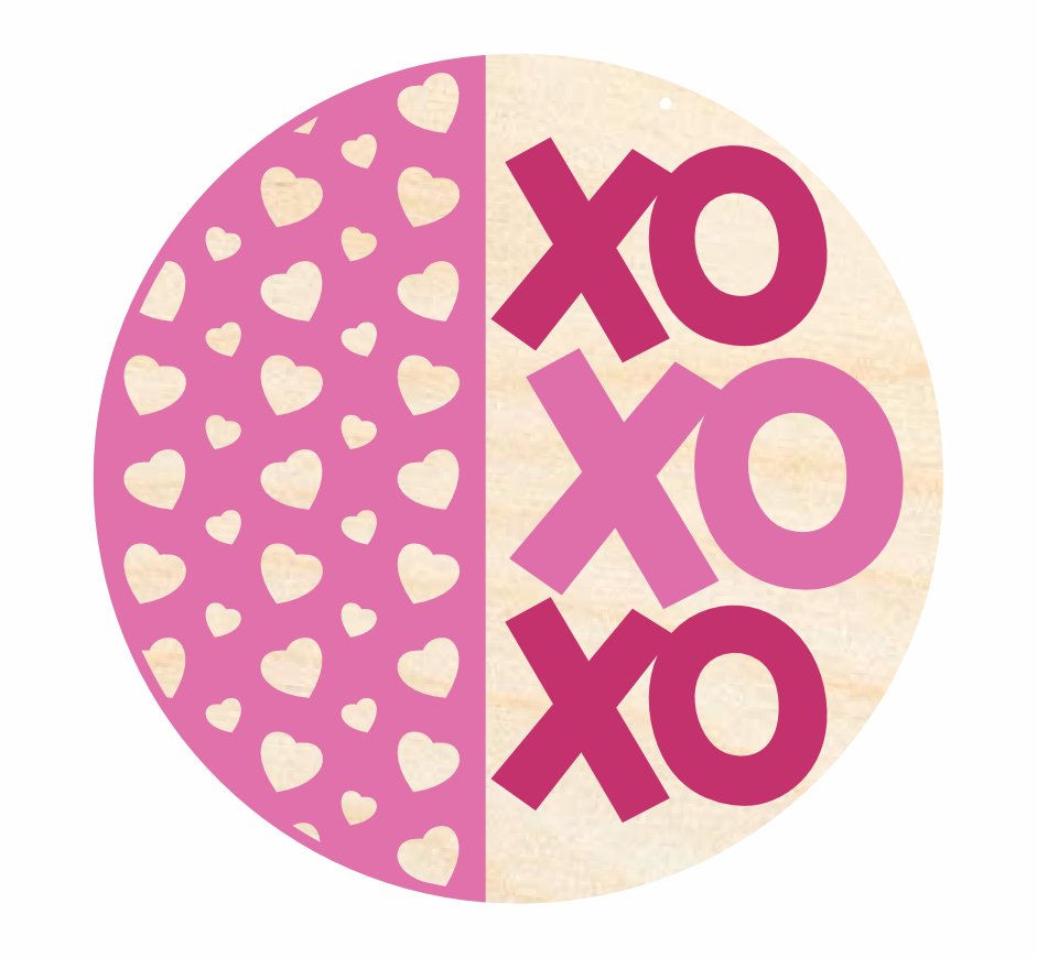 Unfinished Wooden Door Sign Kit for XO Decor | 1/4-Inch Thick Wood Craft Cutouts Ideal for Various Occasions
