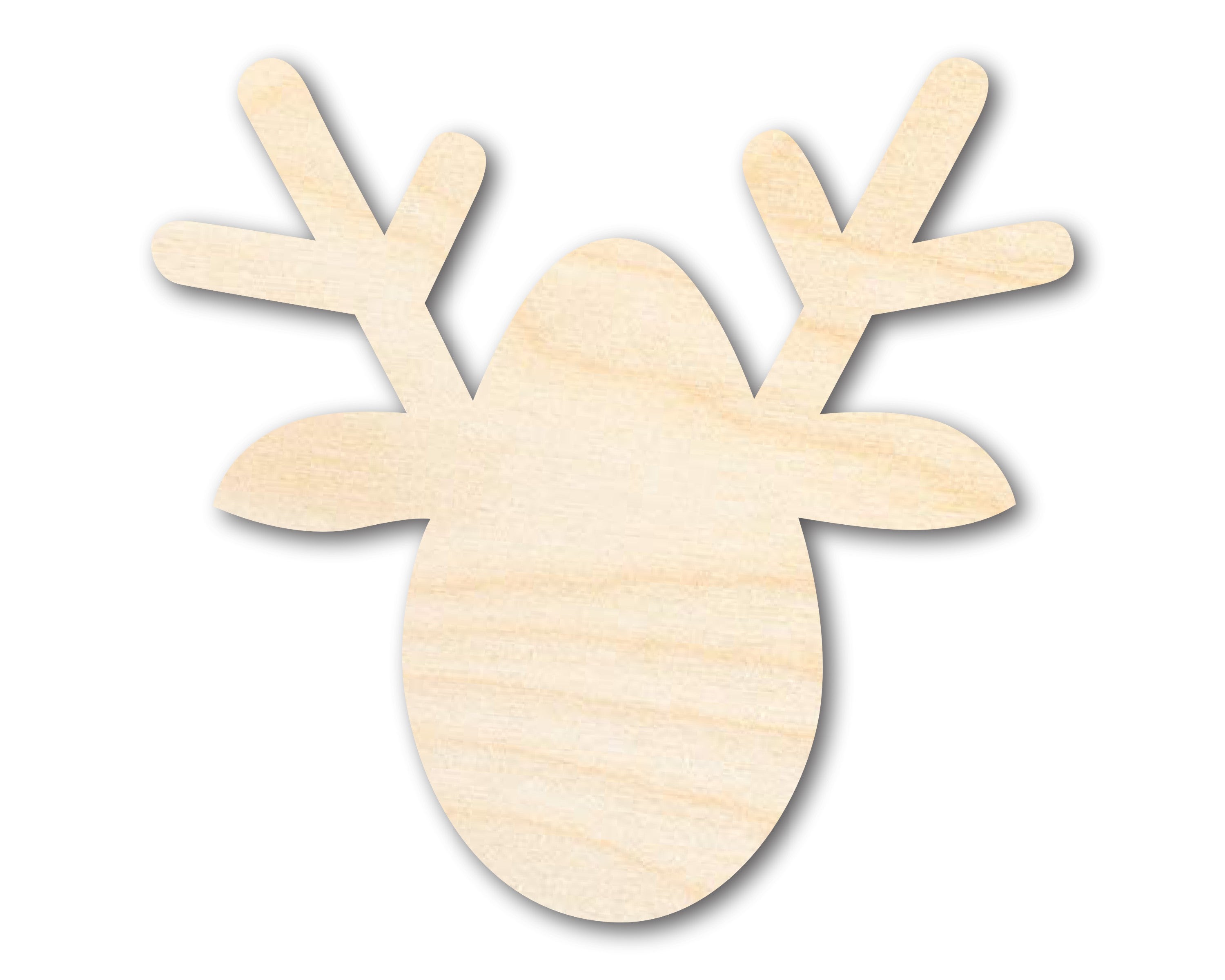 DIY Craft Unfinished Wood Cutout of a Larger and Improved Christmas Reindeer Silhouette