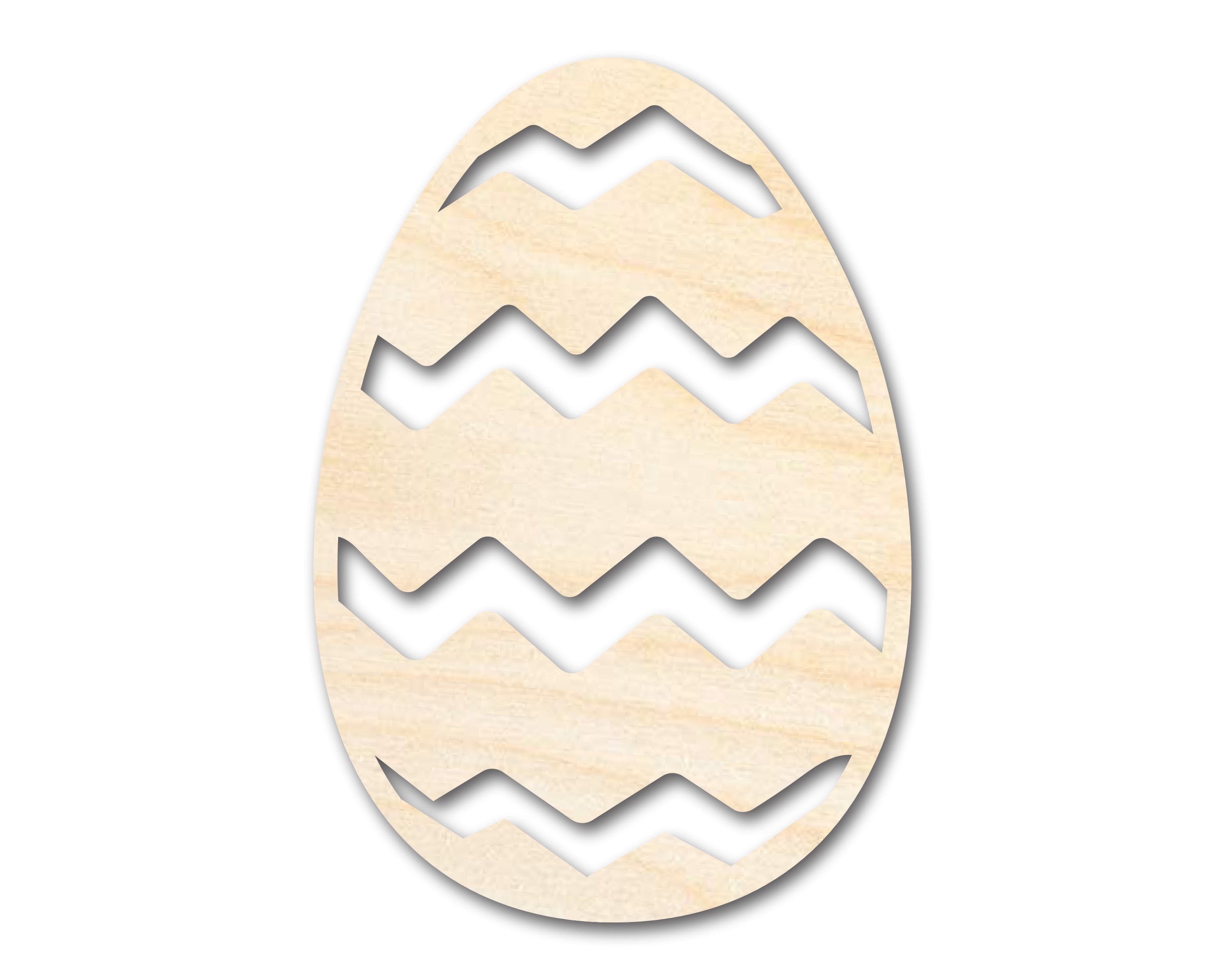 Unfinished Wood Striped Easter Egg Shapes for Up to 46 DIY Projects
