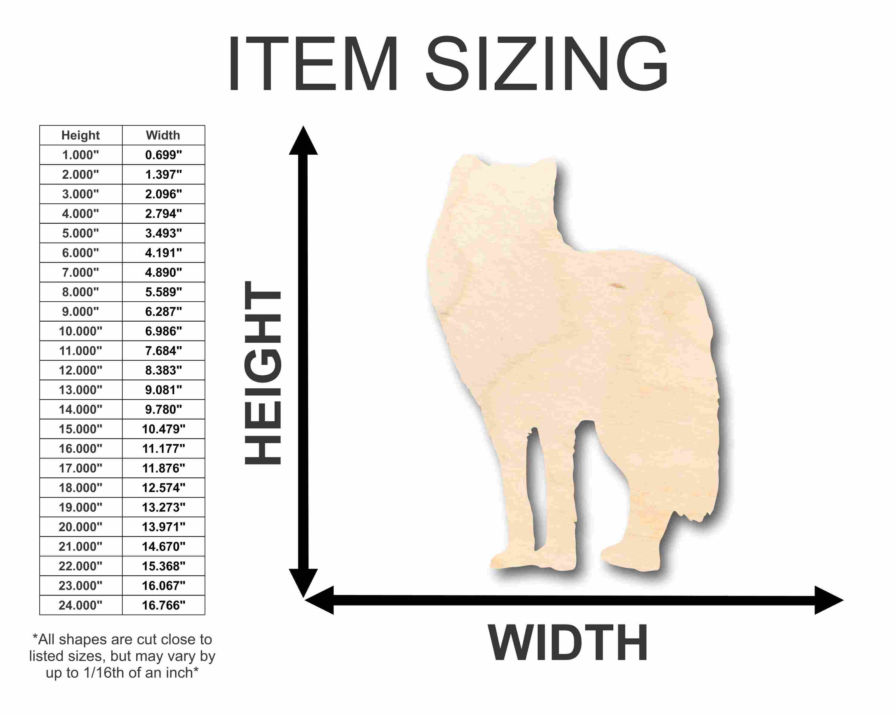 DIY Unfinished Wood Wolf Silhouette for Crafts up to 46