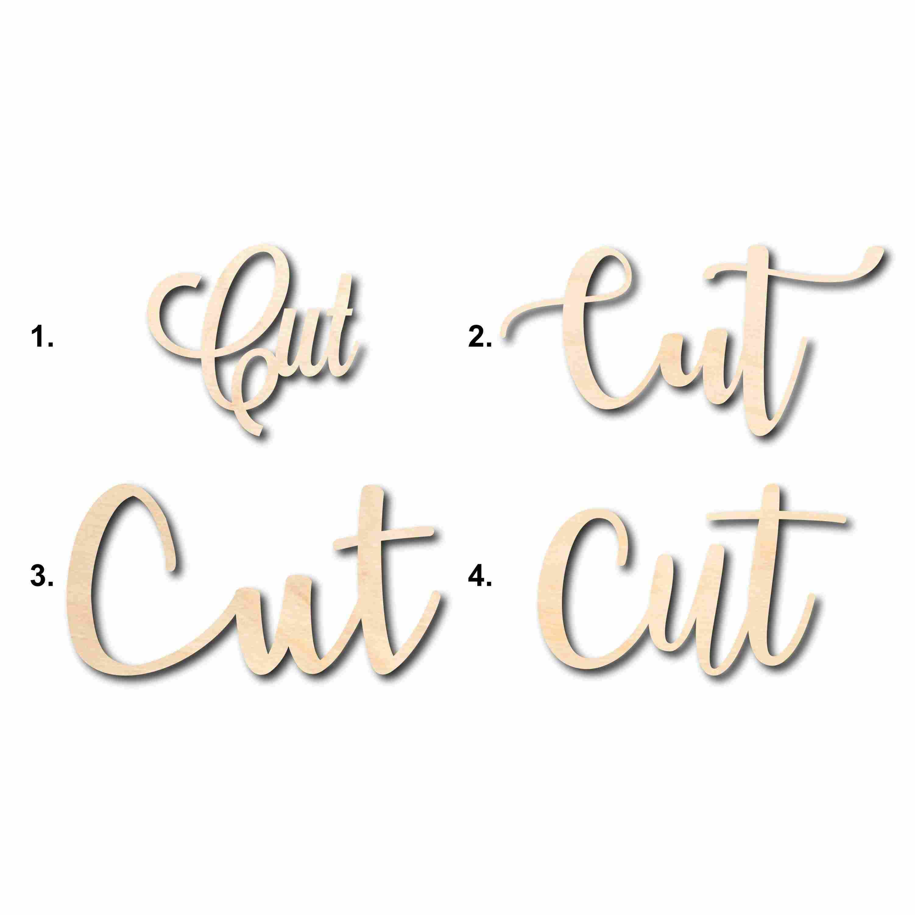 Unfinished Wood Cut Sign Cutout for DIY Home Decor Crafts